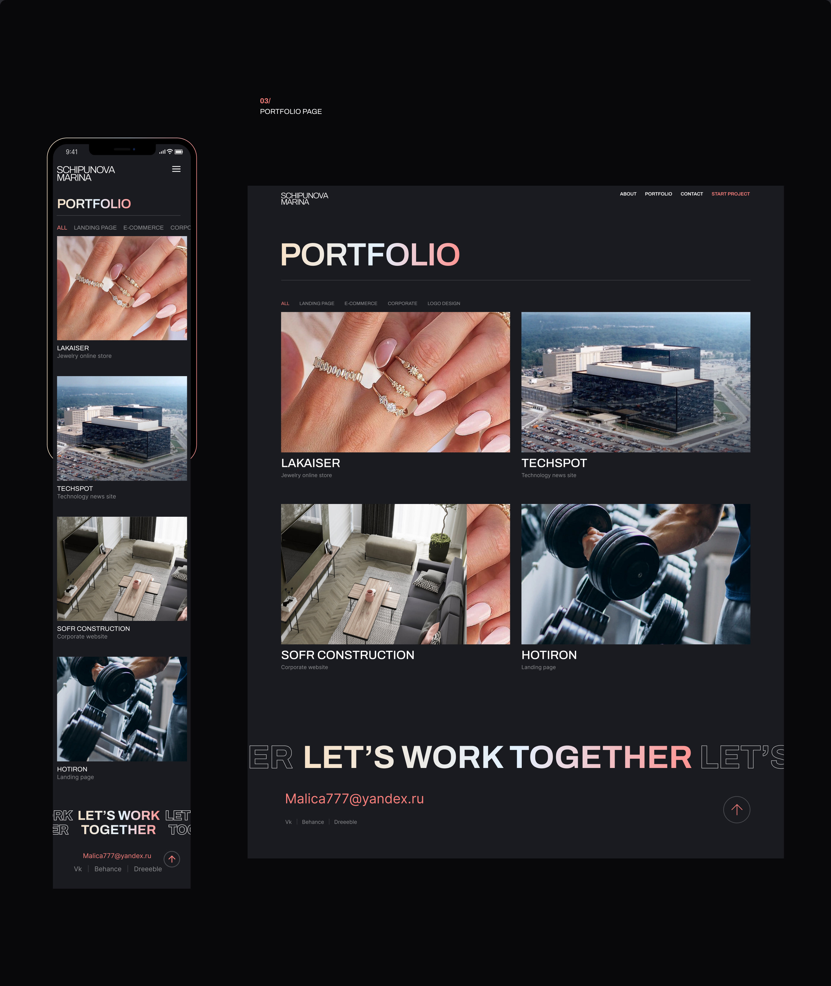 Designer portfolio — Изображение №7 — Интерфейсы на Dprofile