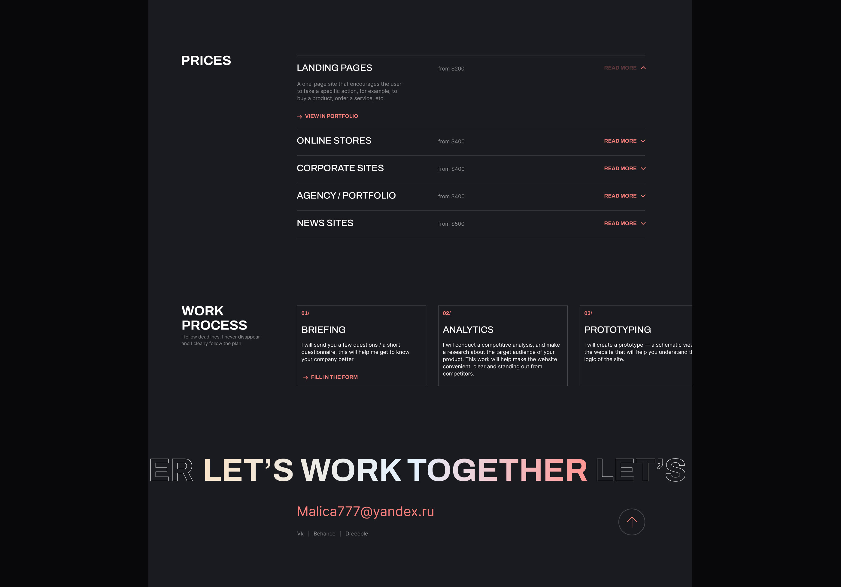 Designer portfolio — Изображение №4 — Интерфейсы на Dprofile