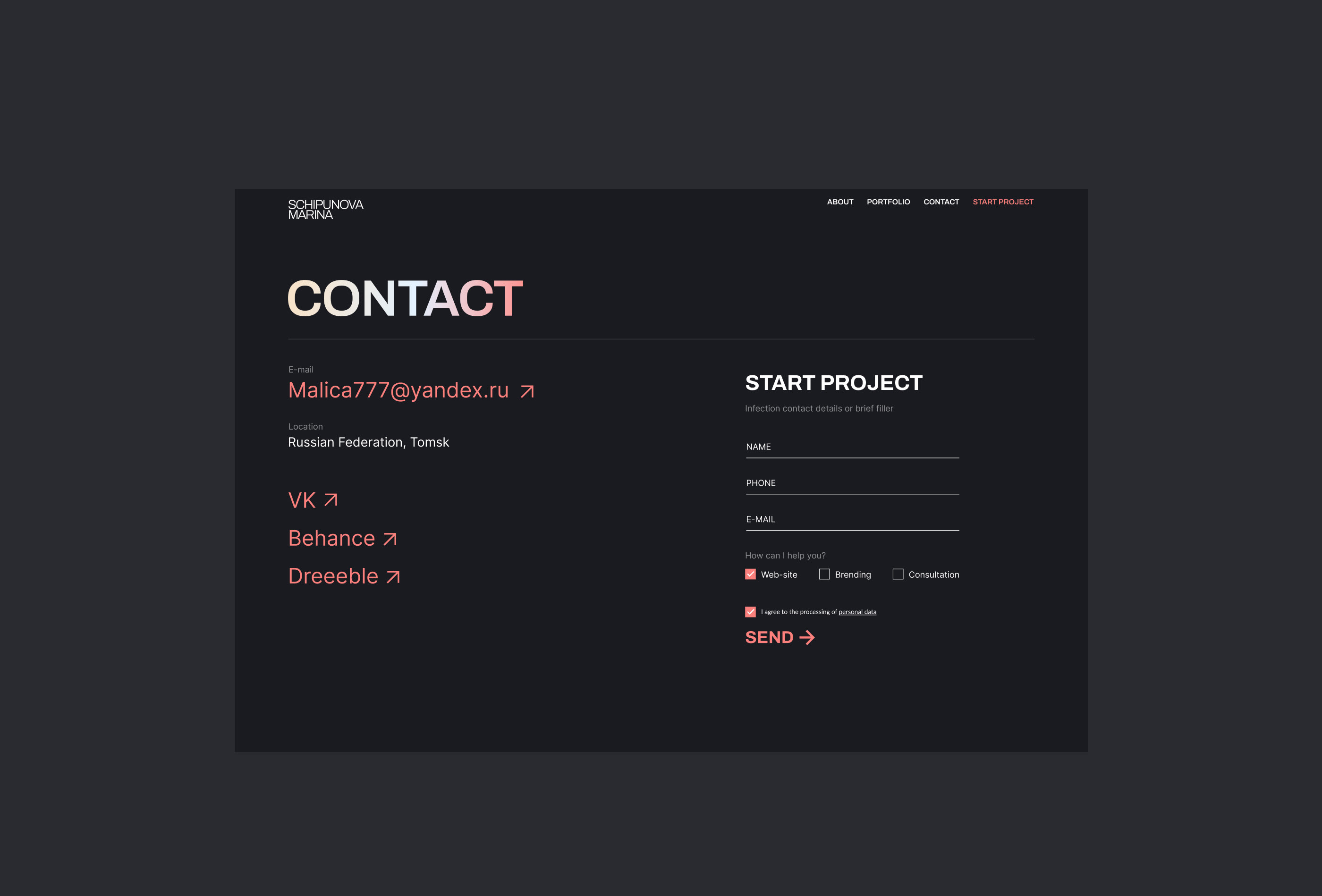 Designer portfolio — Изображение №11 — Интерфейсы на Dprofile