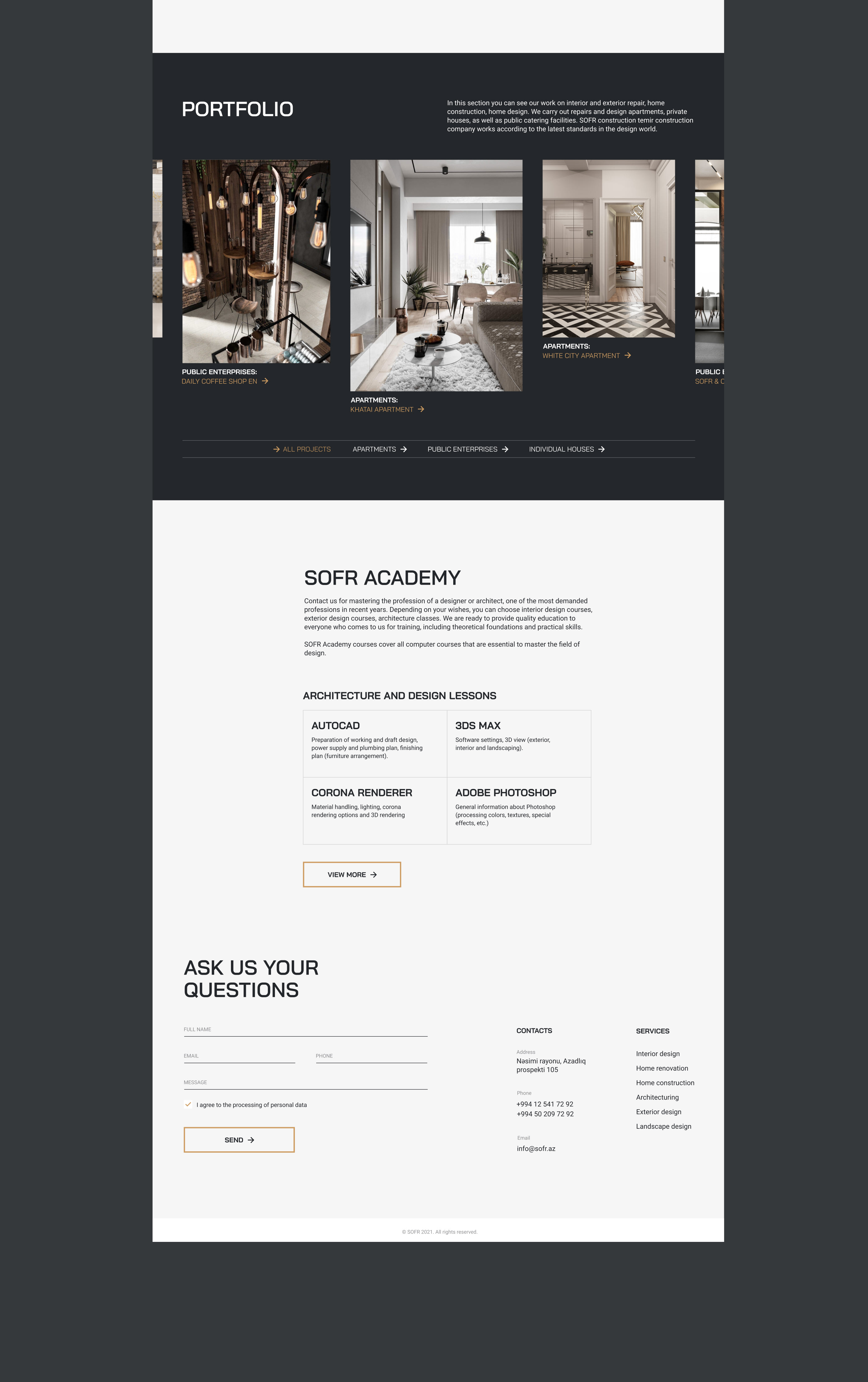 SOFR CONSTRUCTION & DESIGN — Изображение №4 — Интерфейсы на Dprofile