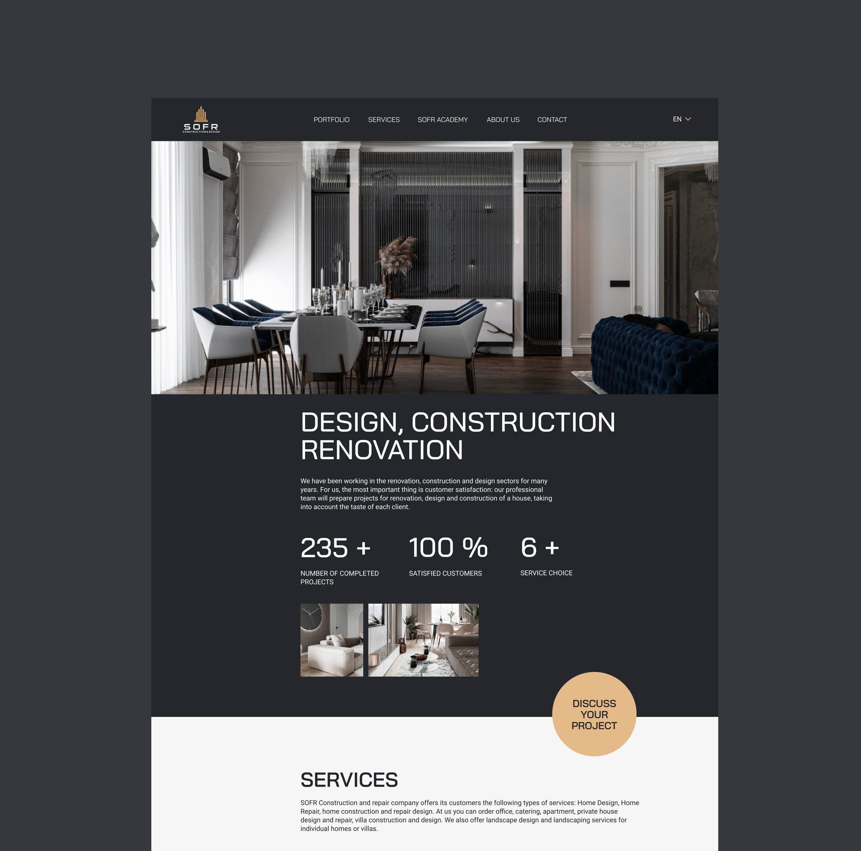 SOFR CONSTRUCTION & DESIGN — Изображение №2 — Интерфейсы на Dprofile