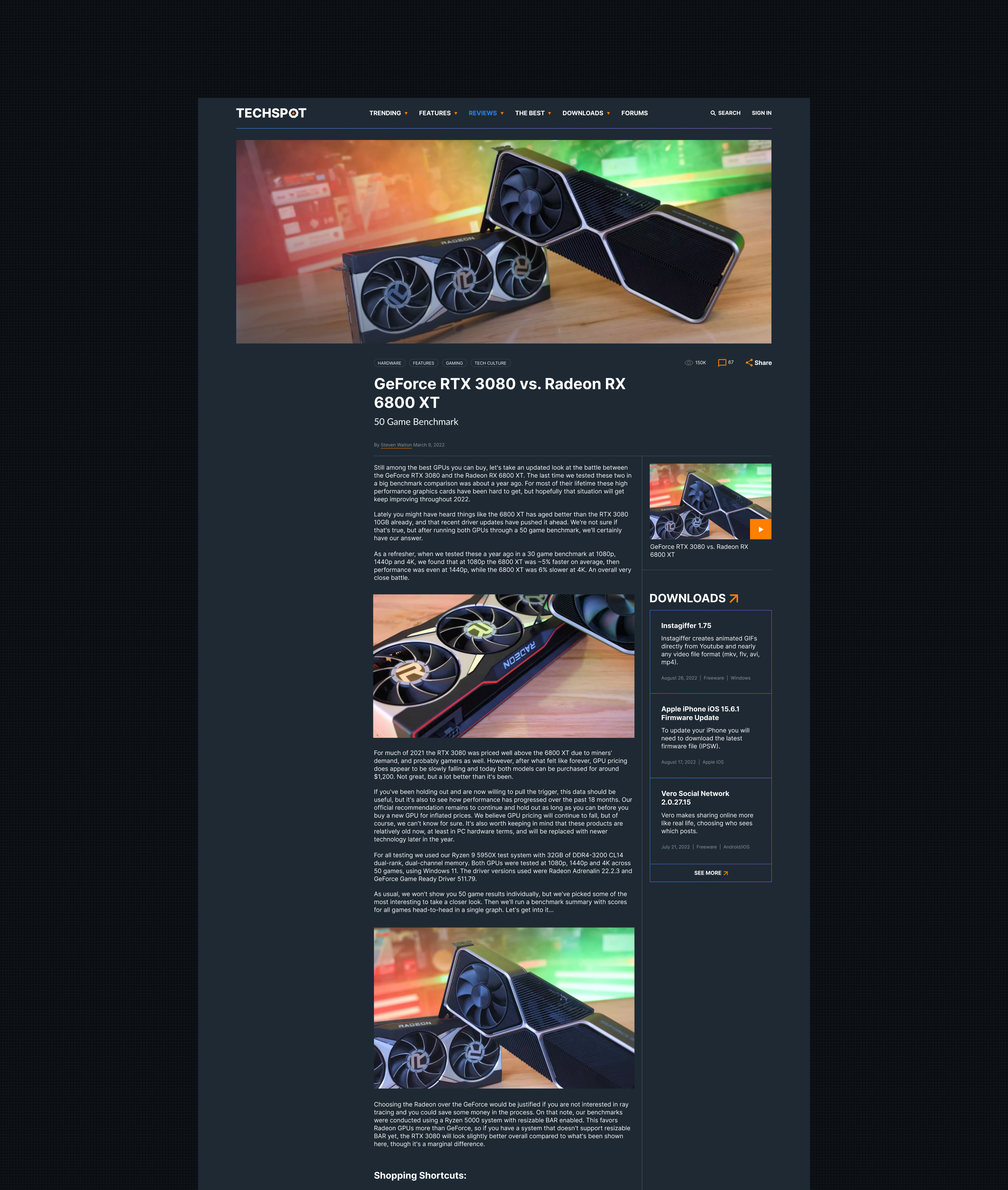 Techspot news site — Изображение №7 — Интерфейсы на Dprofile