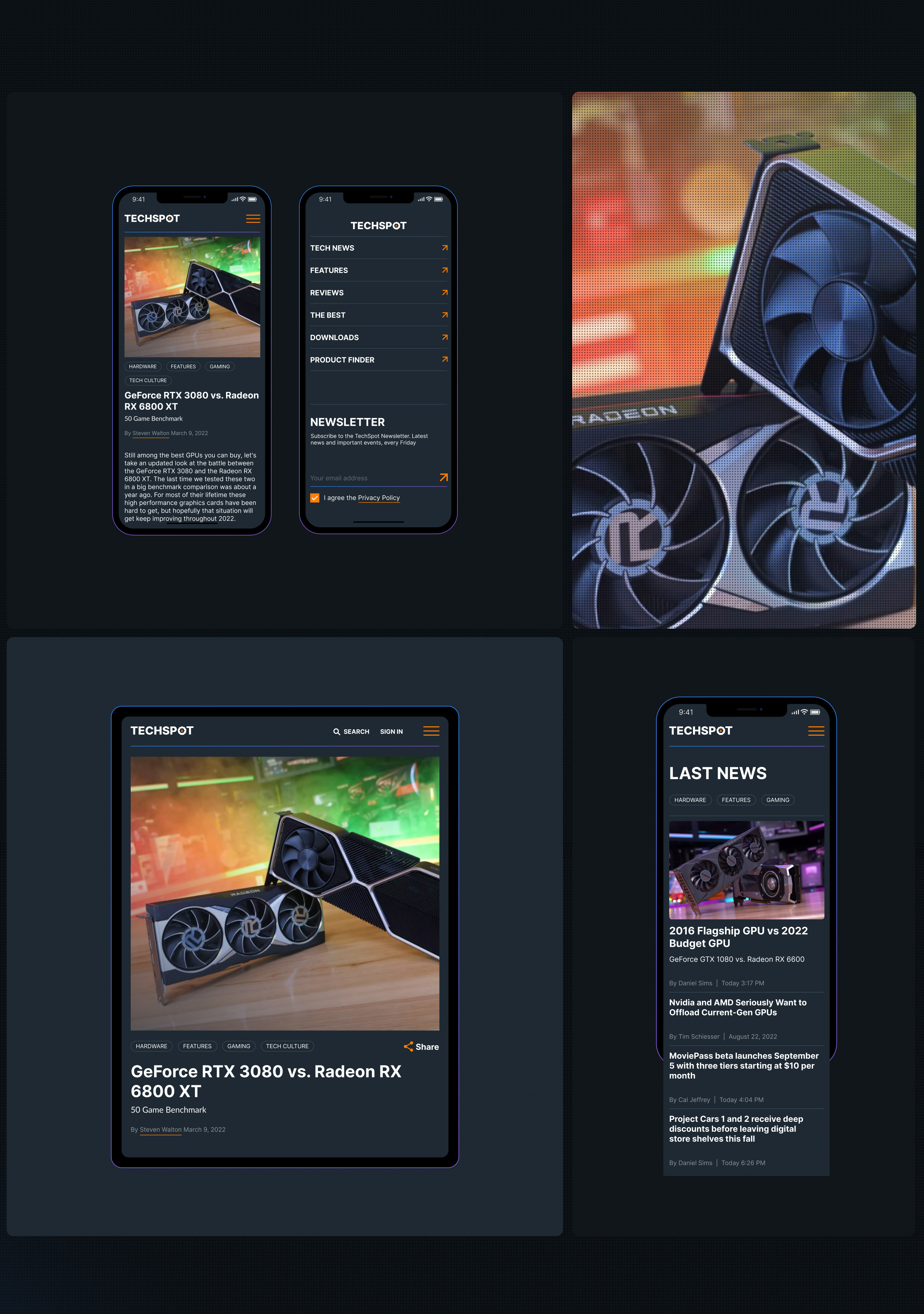 Techspot news site — Изображение №10 — Интерфейсы на Dprofile