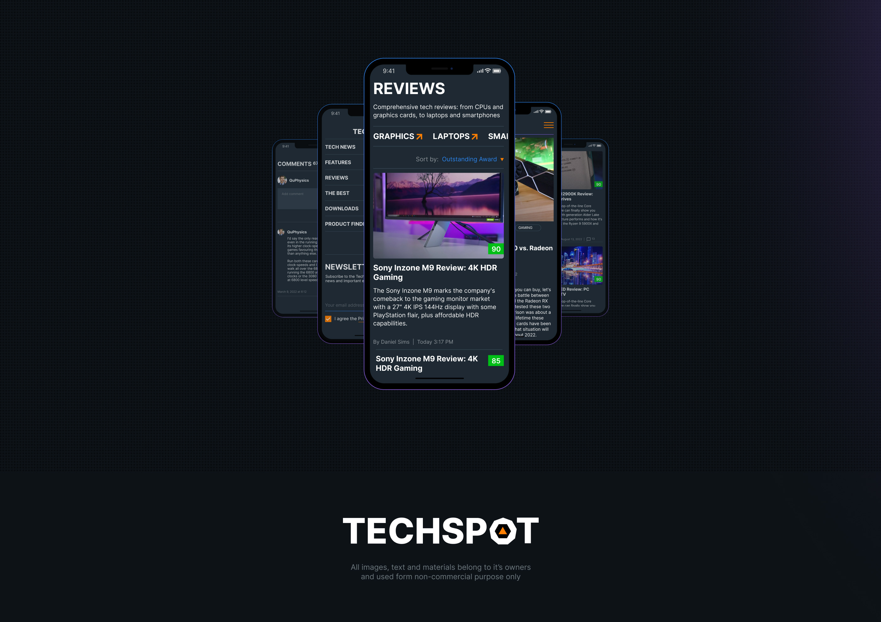 Techspot news site — Изображение №12 — Интерфейсы на Dprofile