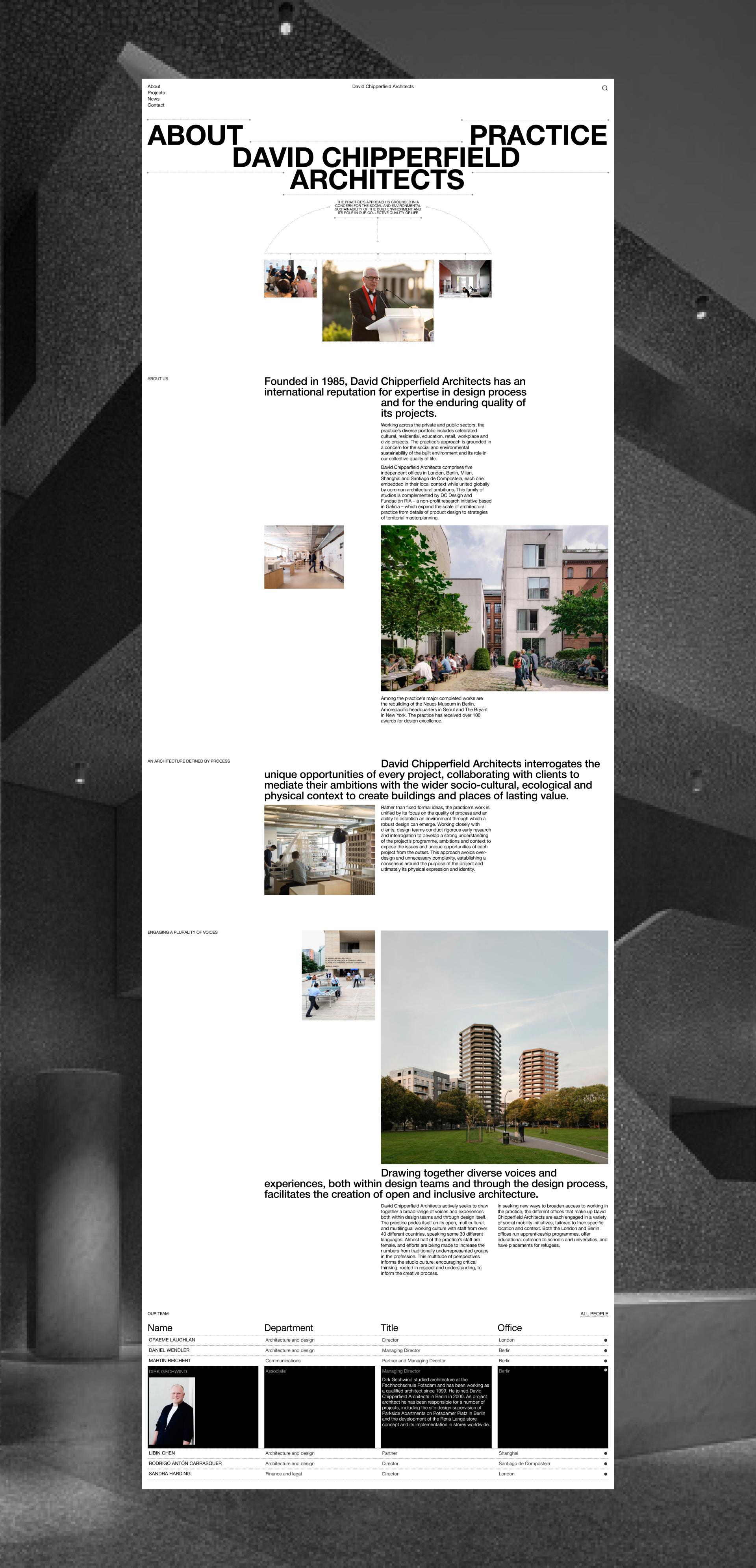 David Chipperfield Architects | Corporate website Redesign — Изображение №11 — Интерфейсы на Dprofile