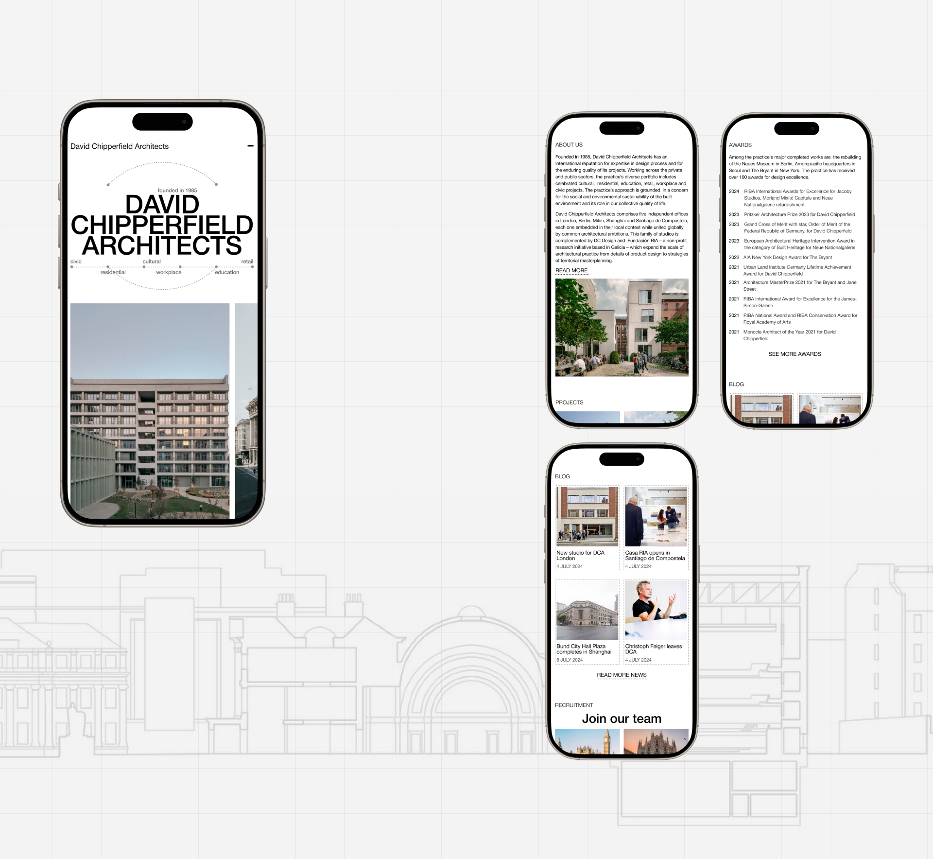 David Chipperfield Architects | Corporate website Redesign — Изображение №5 — Интерфейсы на Dprofile