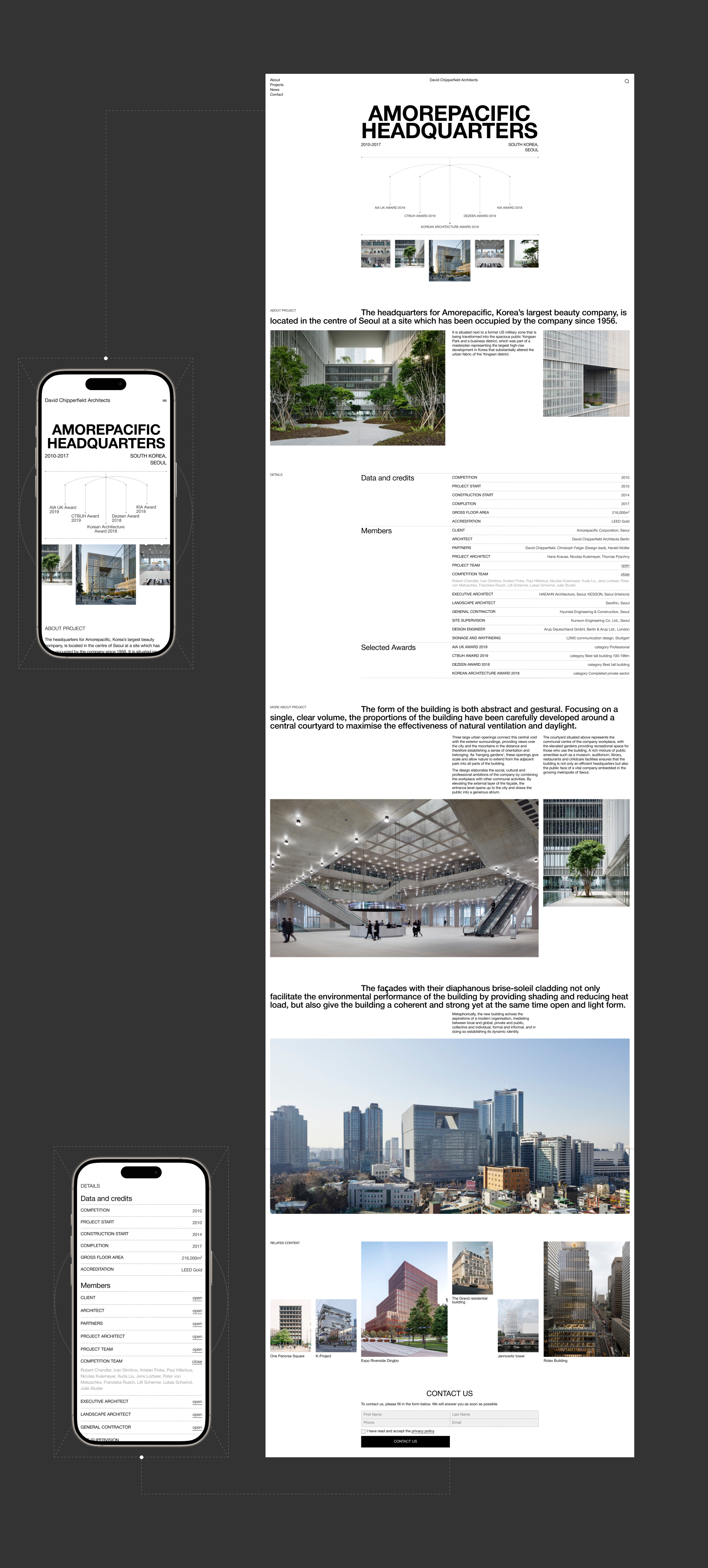 David Chipperfield Architects | Corporate website Redesign — Изображение №9 — Интерфейсы на Dprofile