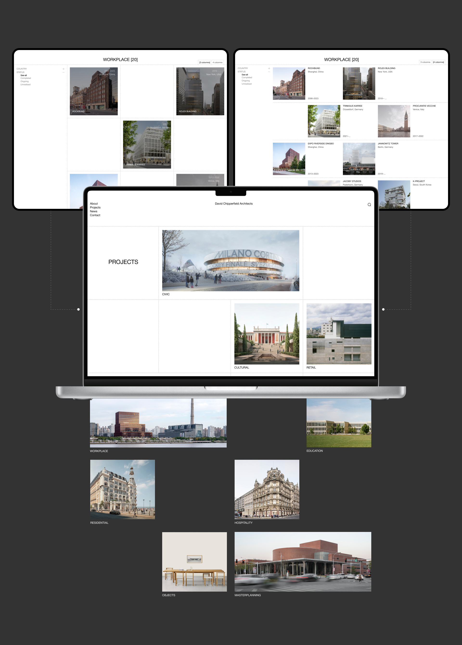 David Chipperfield Architects | Corporate website Redesign — Изображение №7 — Интерфейсы на Dprofile