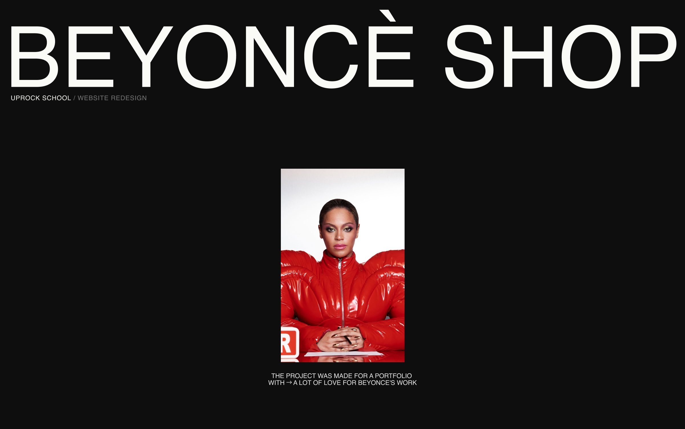 Интернет-магазин Beyonce Shop — Изображение №1 — Интерфейсы на Dprofile