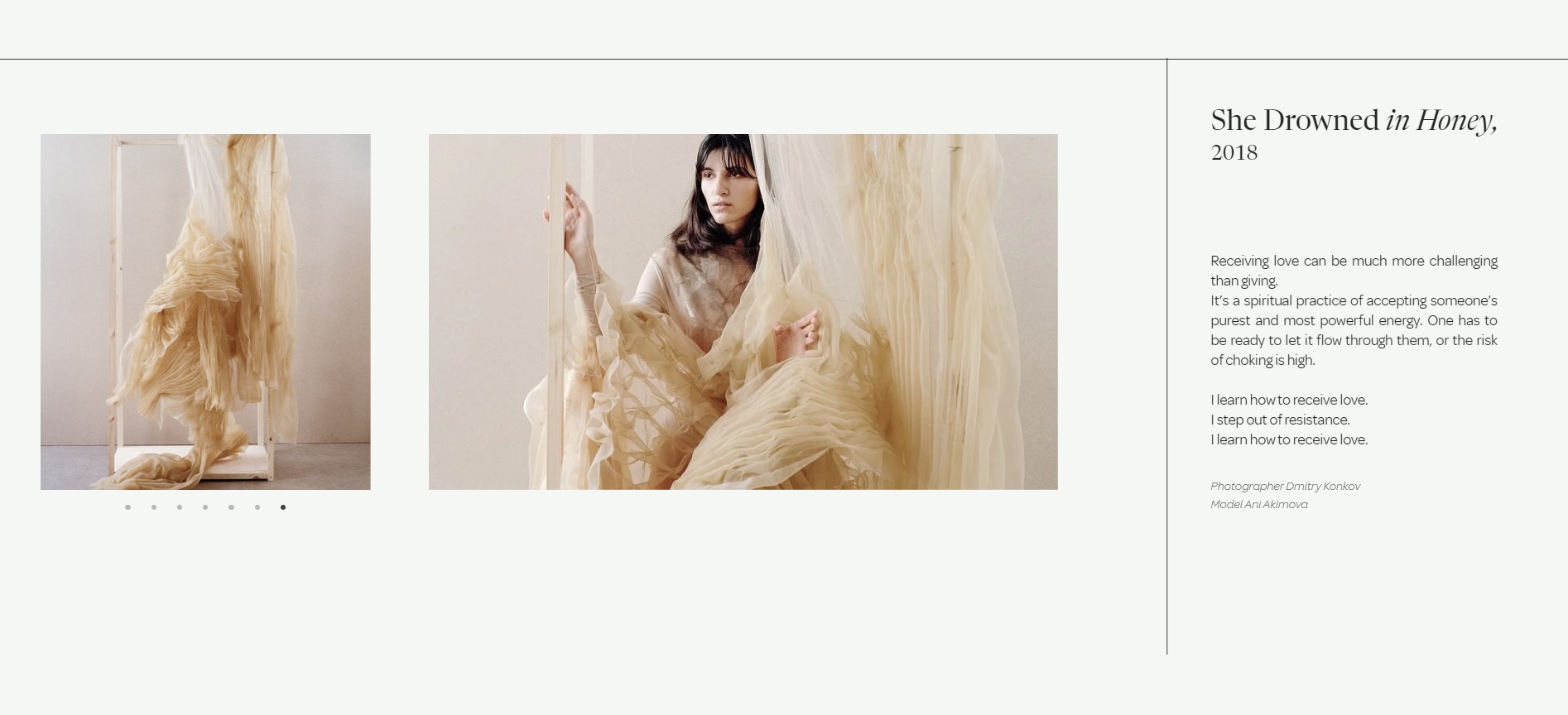 сайт для художника / фэшн-креатора — Изображение №2 — Маркетинг, Интерфейсы на Dprofile