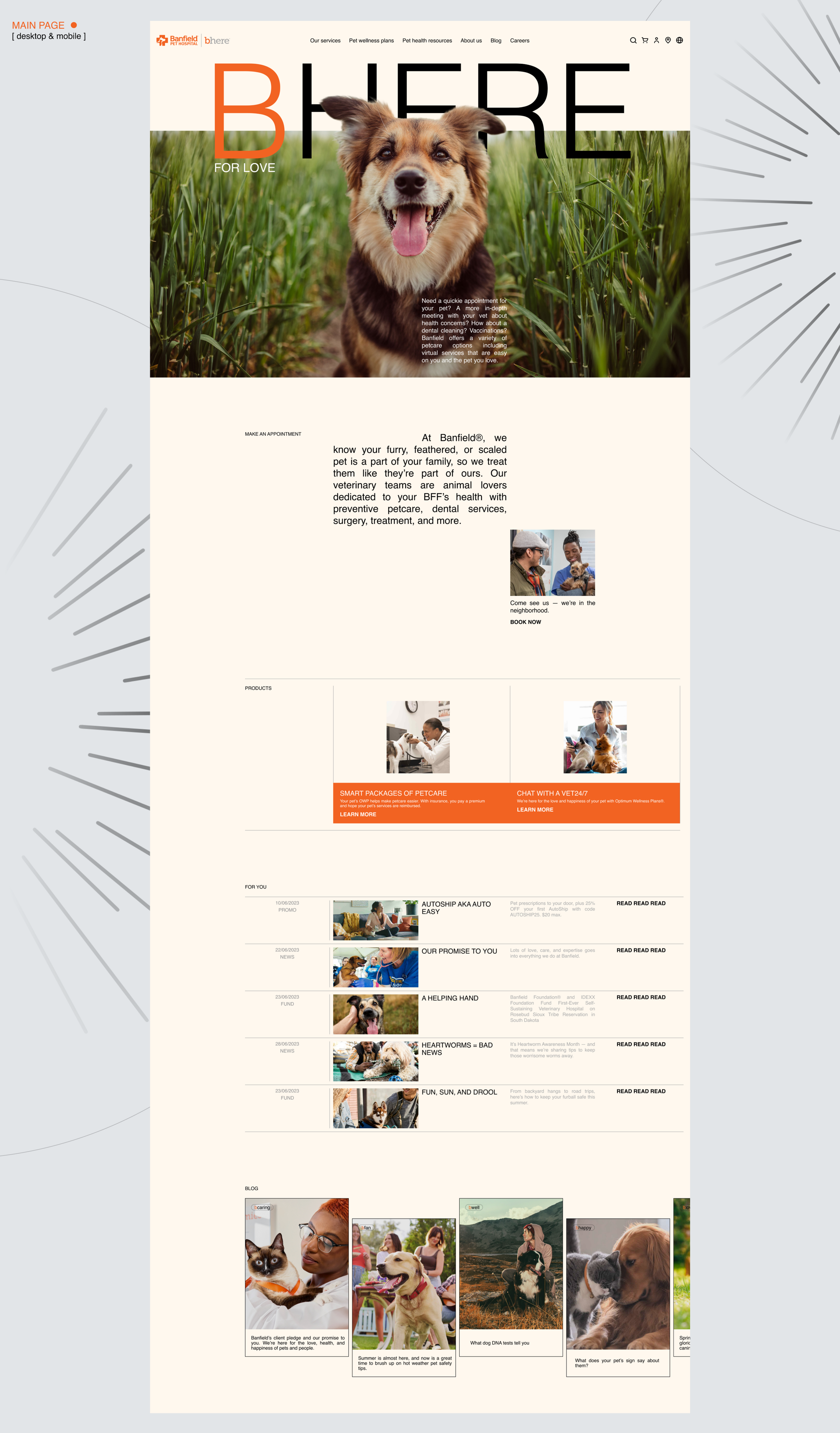 BANFIELD | Corporate website redesign — Изображение №2 — Интерфейсы, Брендинг на Dprofile