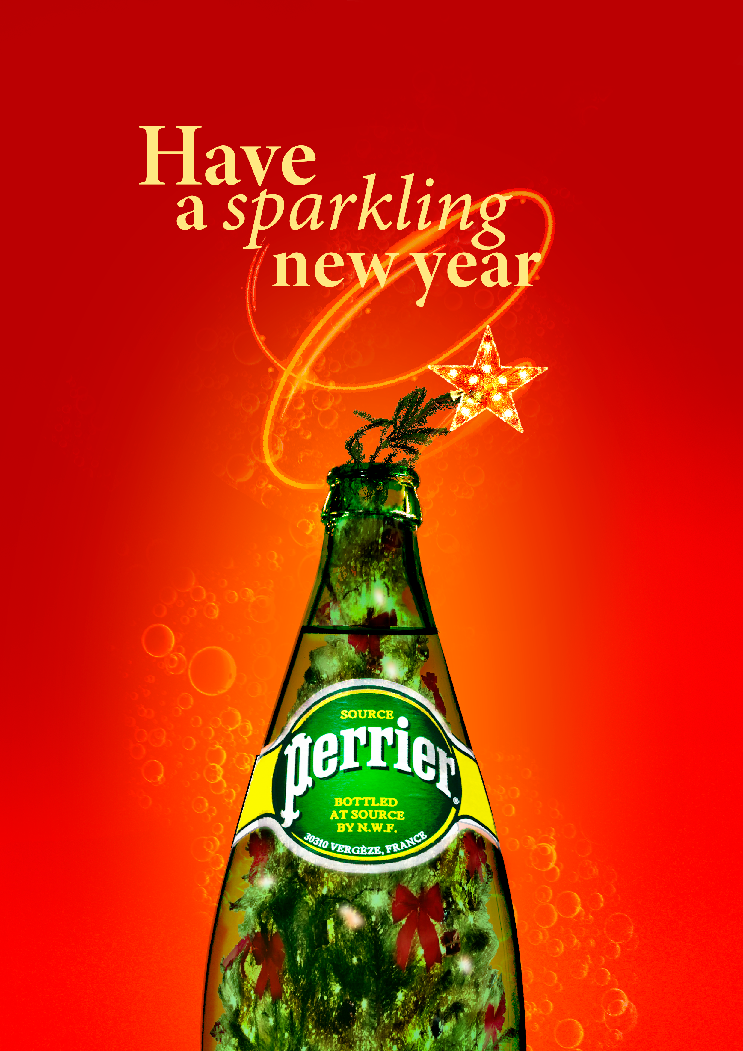 KV для Perrier / Sparkling New Year — Изображение №1 — Графика, Маркетинг на Dprofile