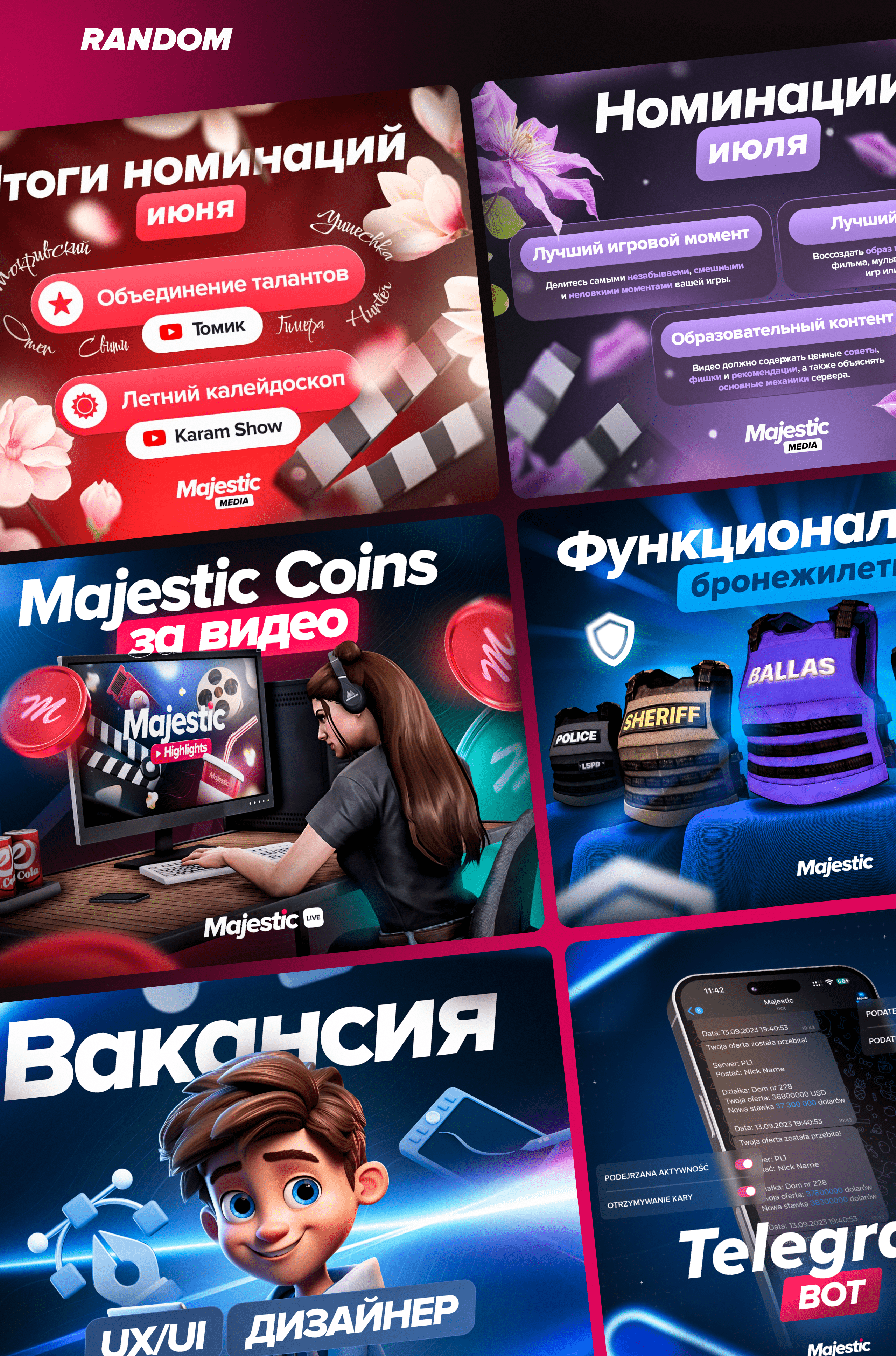 Majestic Role Play | Social Media Banners — Изображение №9 — Брендинг, Графика на Dprofile