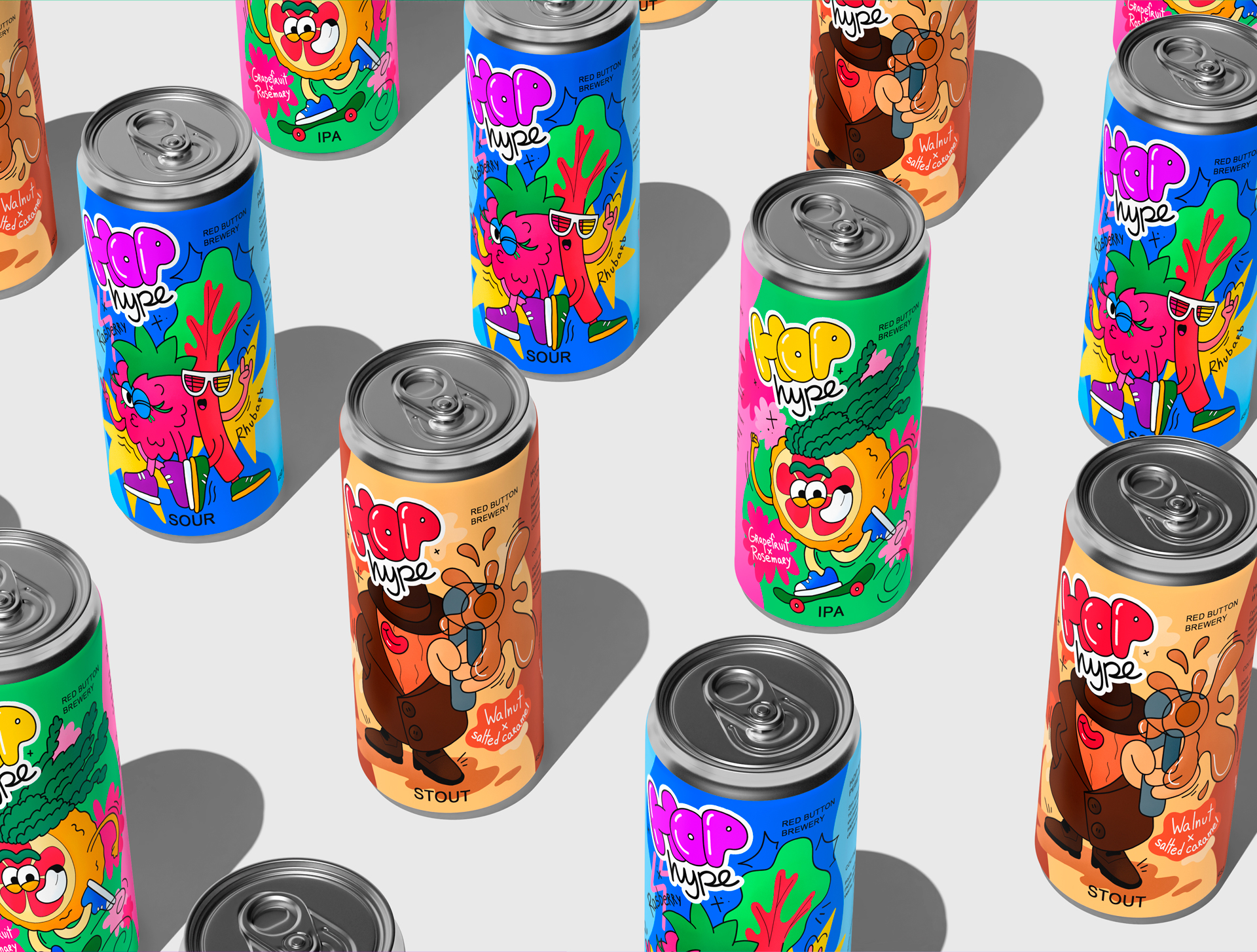 Иллюстрации для упаковки напитков Red Button Brewery — Изображение №11 — Брендинг, Иллюстрация на Dprofile