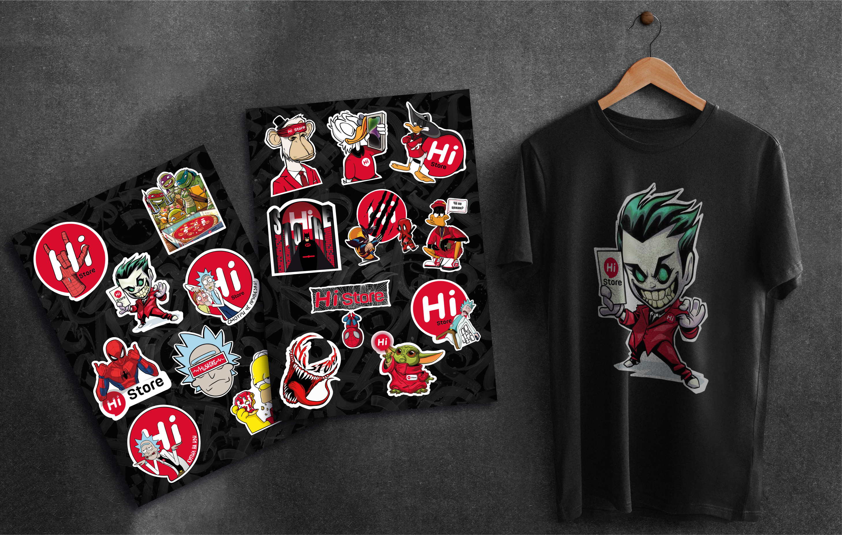 STIKERS DESIGN | HI STORE — Изображение №2 — Иллюстрация на Dprofile