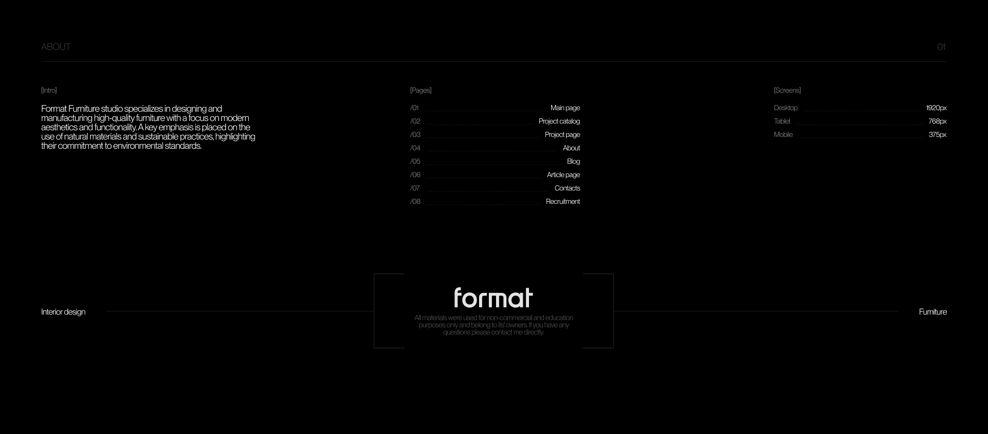 Format Furniture - Corporate Website — Изображение №2 — Интерфейсы на Dprofile