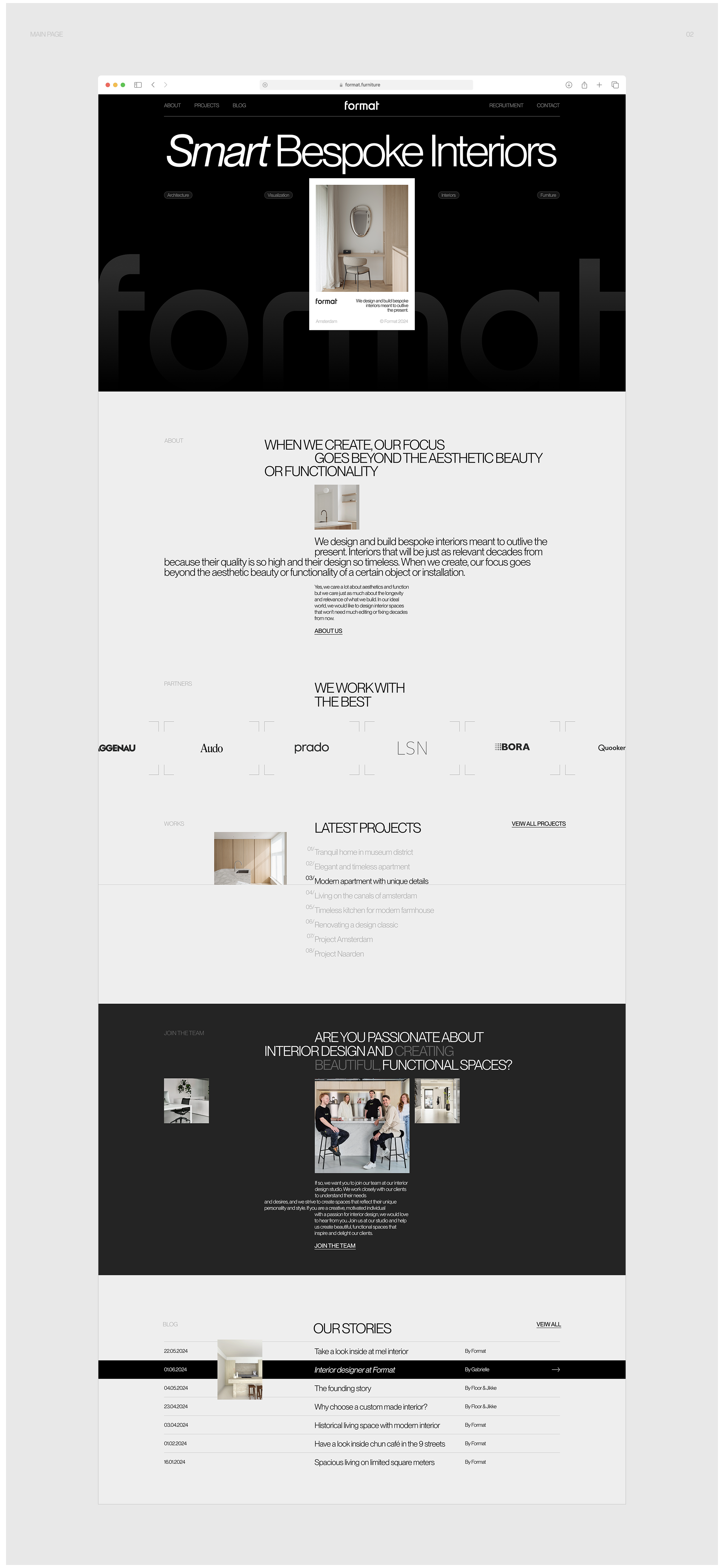 Format Furniture - Corporate Website — Изображение №4 — Интерфейсы на Dprofile