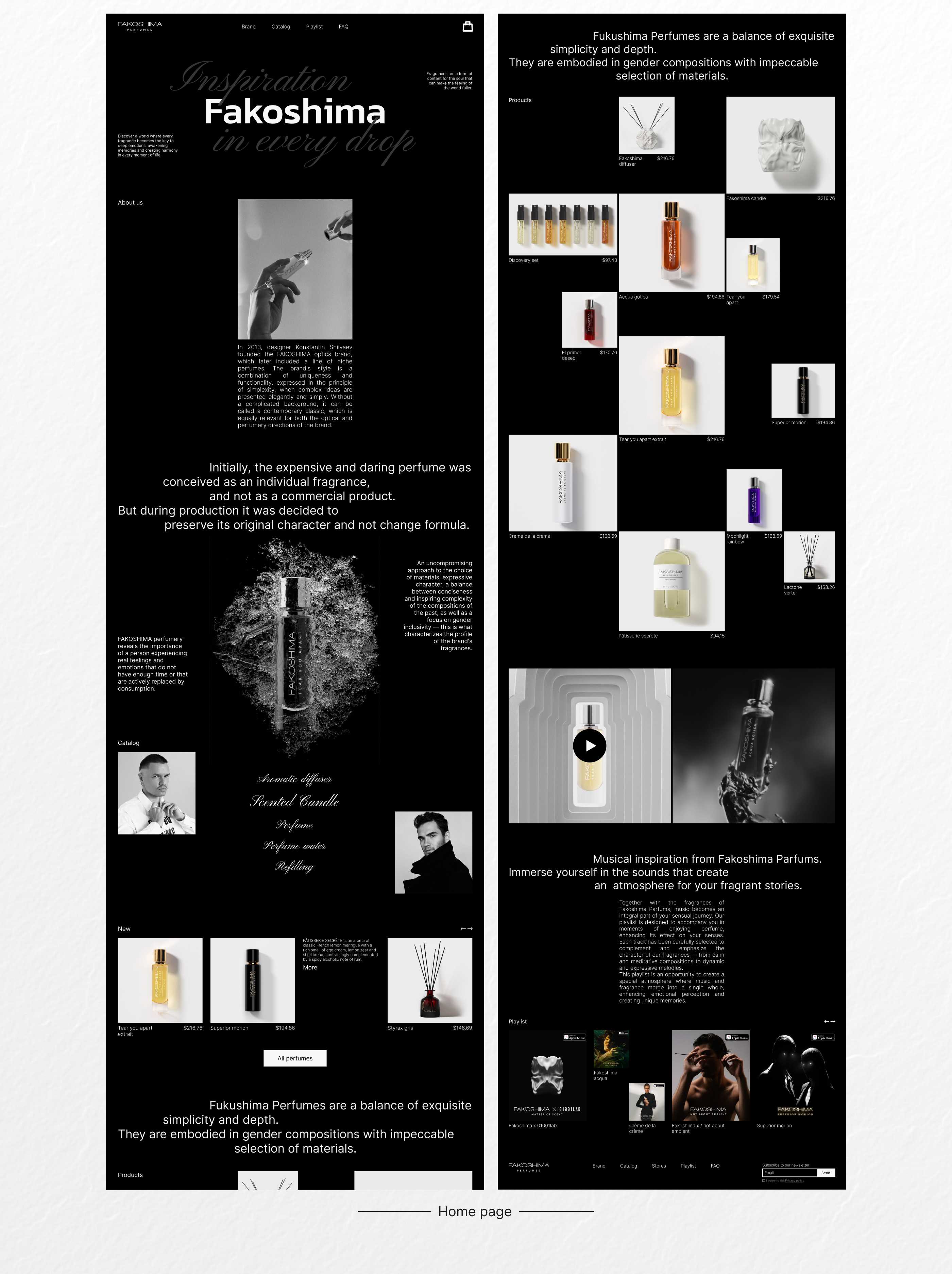 Perfume boutique «Fakoshima Perfumes» — Изображение №4 — Интерфейсы на Dprofile