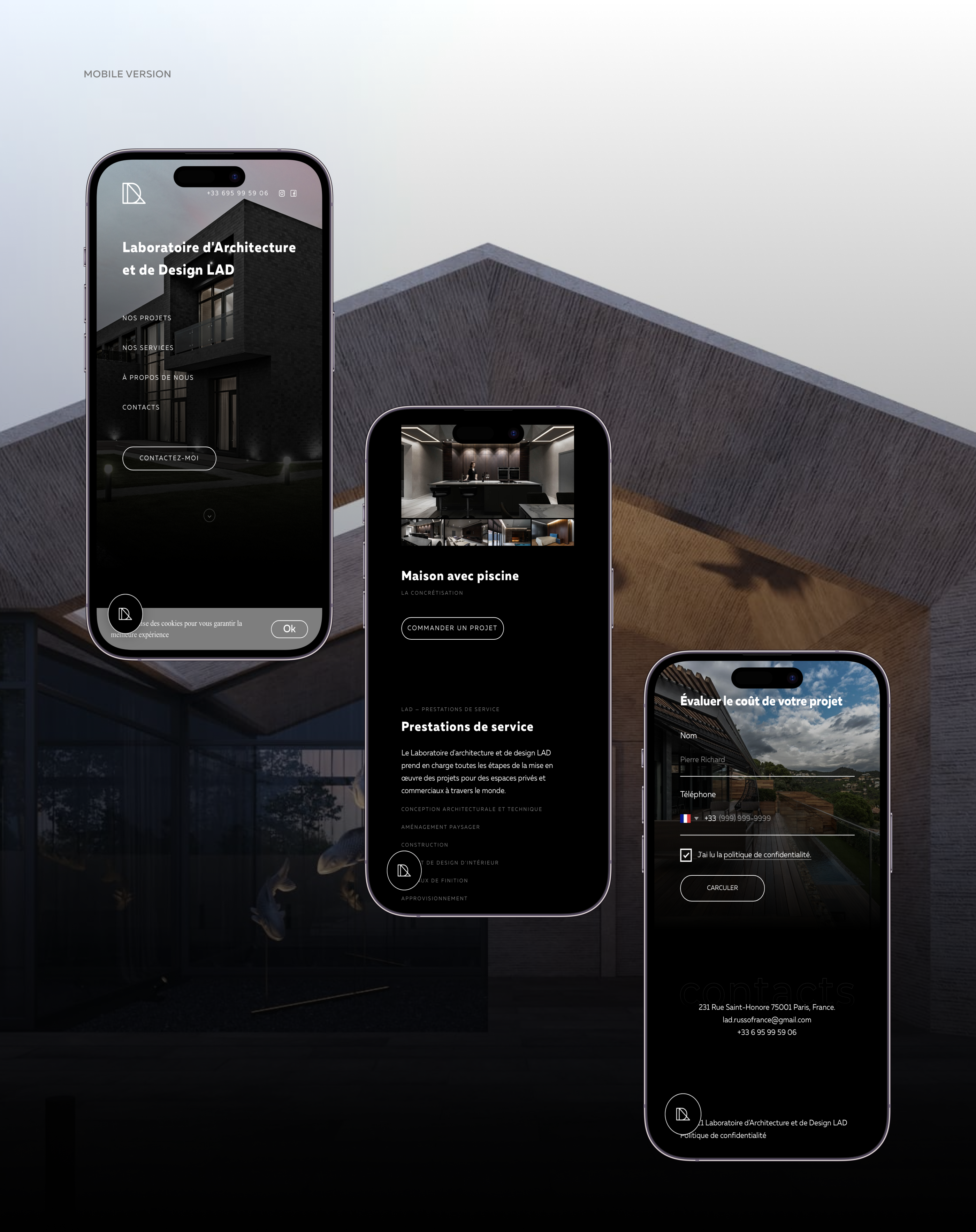 Landing Page. Architecture and Design Laboratory LAD. — Изображение №9 — Брендинг, Интерфейсы на Dprofile