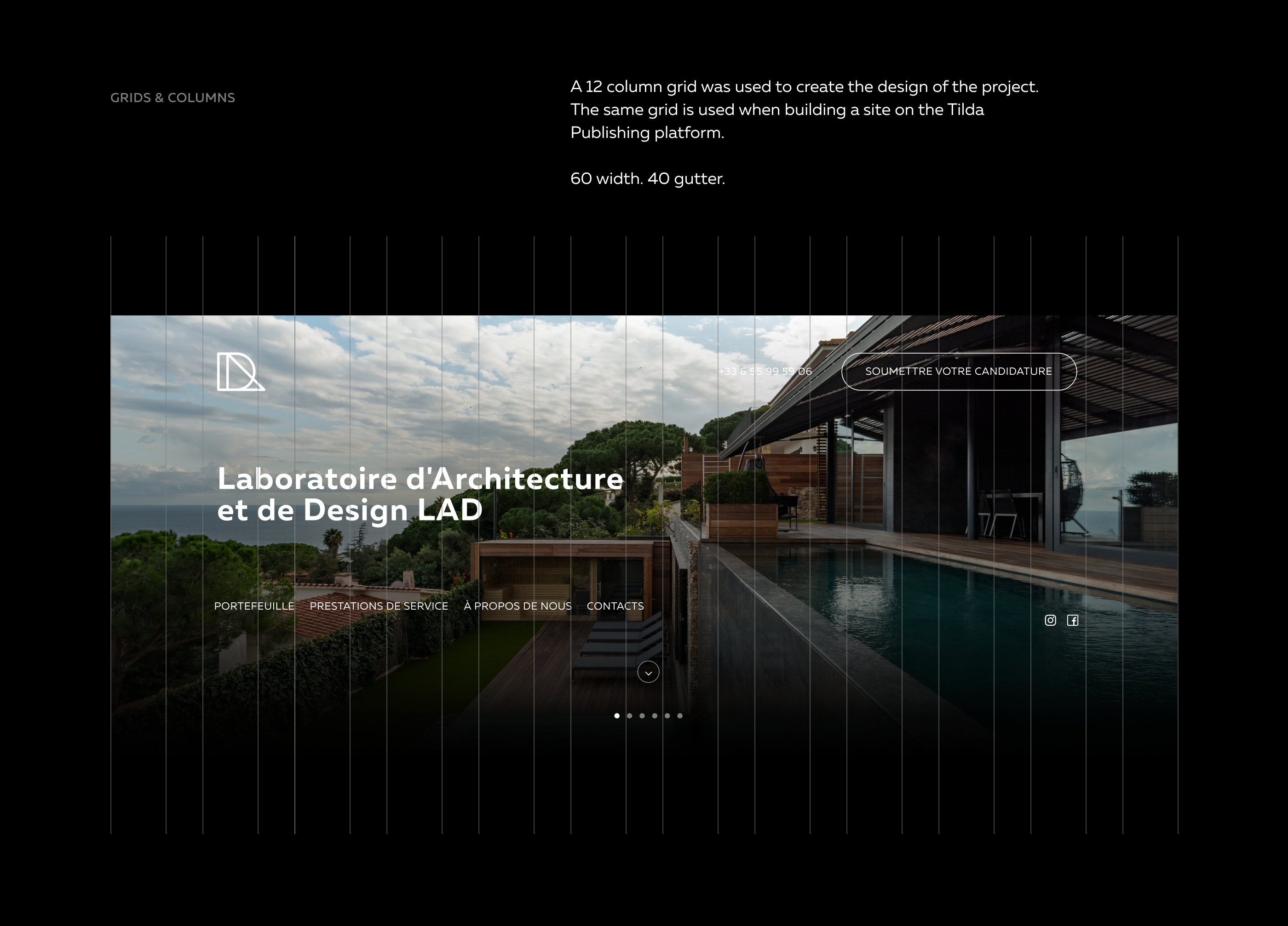 Landing Page. Architecture and Design Laboratory LAD. — Изображение №3 — Брендинг, Интерфейсы на Dprofile