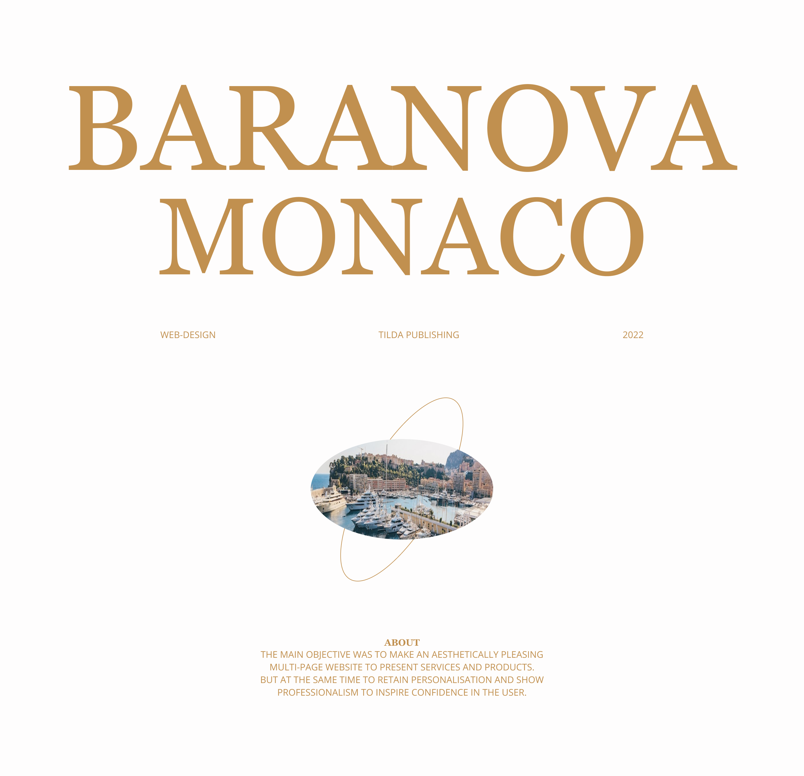 Multipage website | Baranova Monaco — Изображение №1 — Графика, Маркетинг на Dprofile