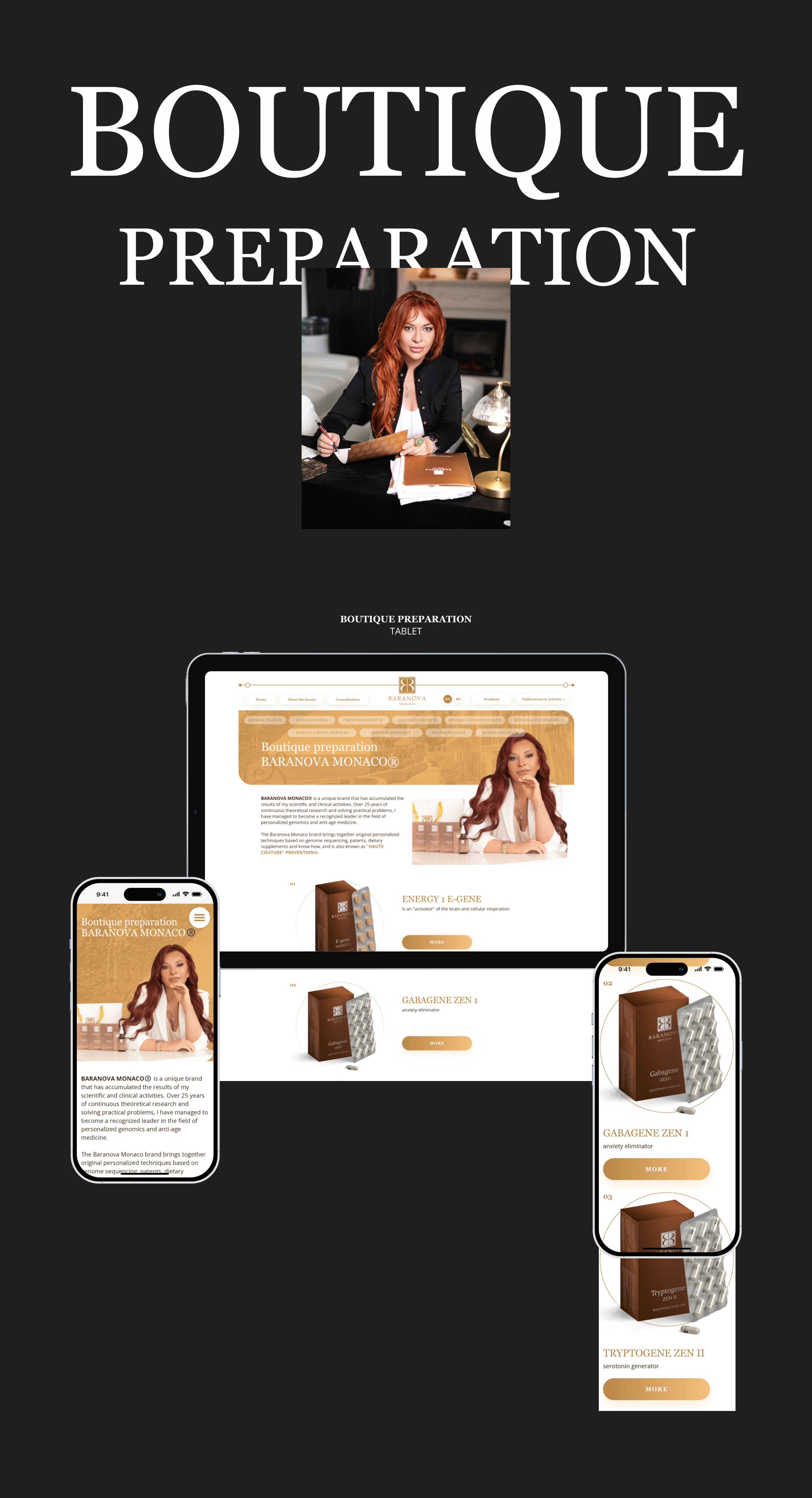Multipage website | Baranova Monaco — Изображение №5 — Графика, Маркетинг на Dprofile