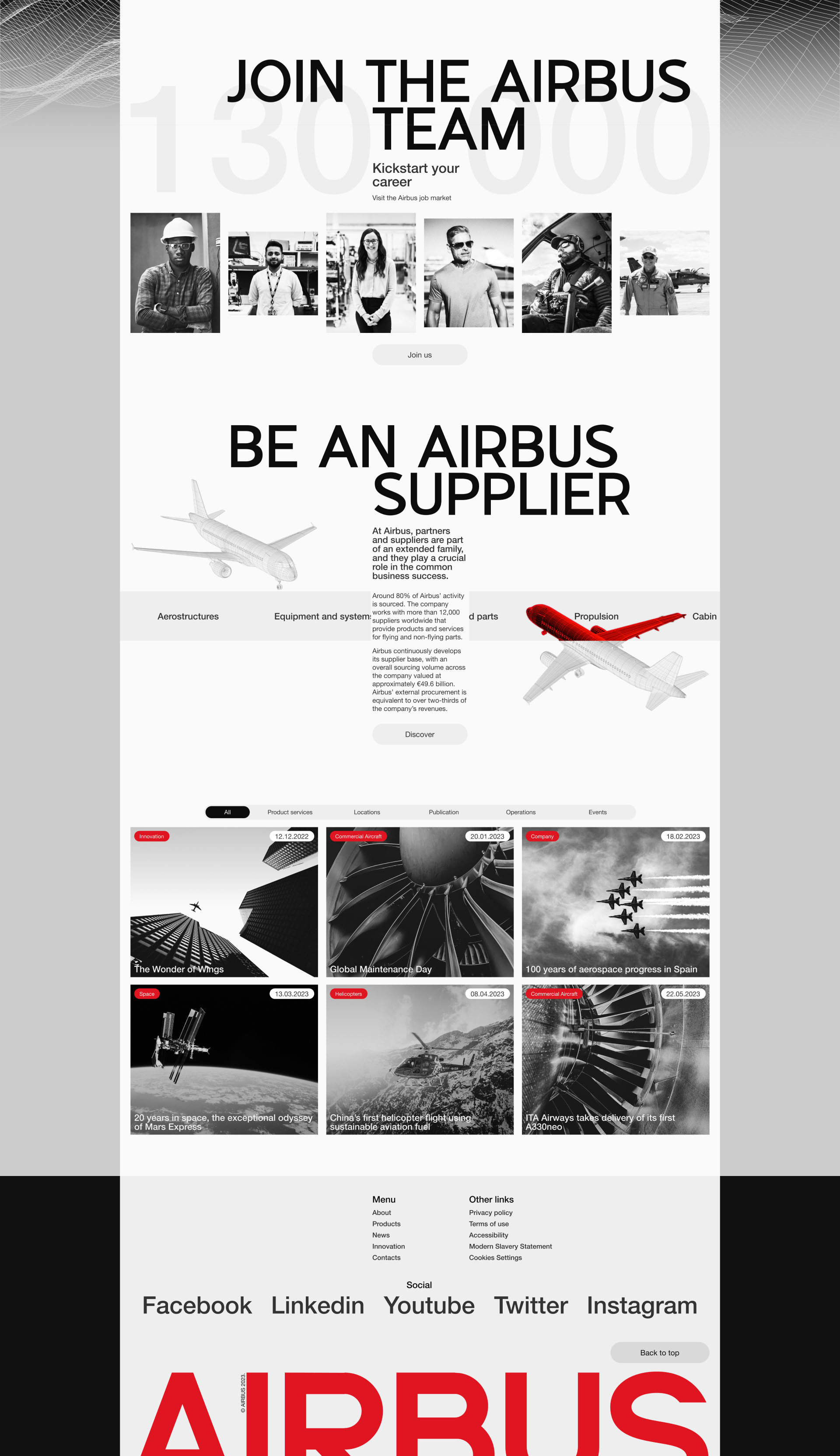 Airbus | Corporate website | Redesign — Изображение №5 — Интерфейсы на Dprofile