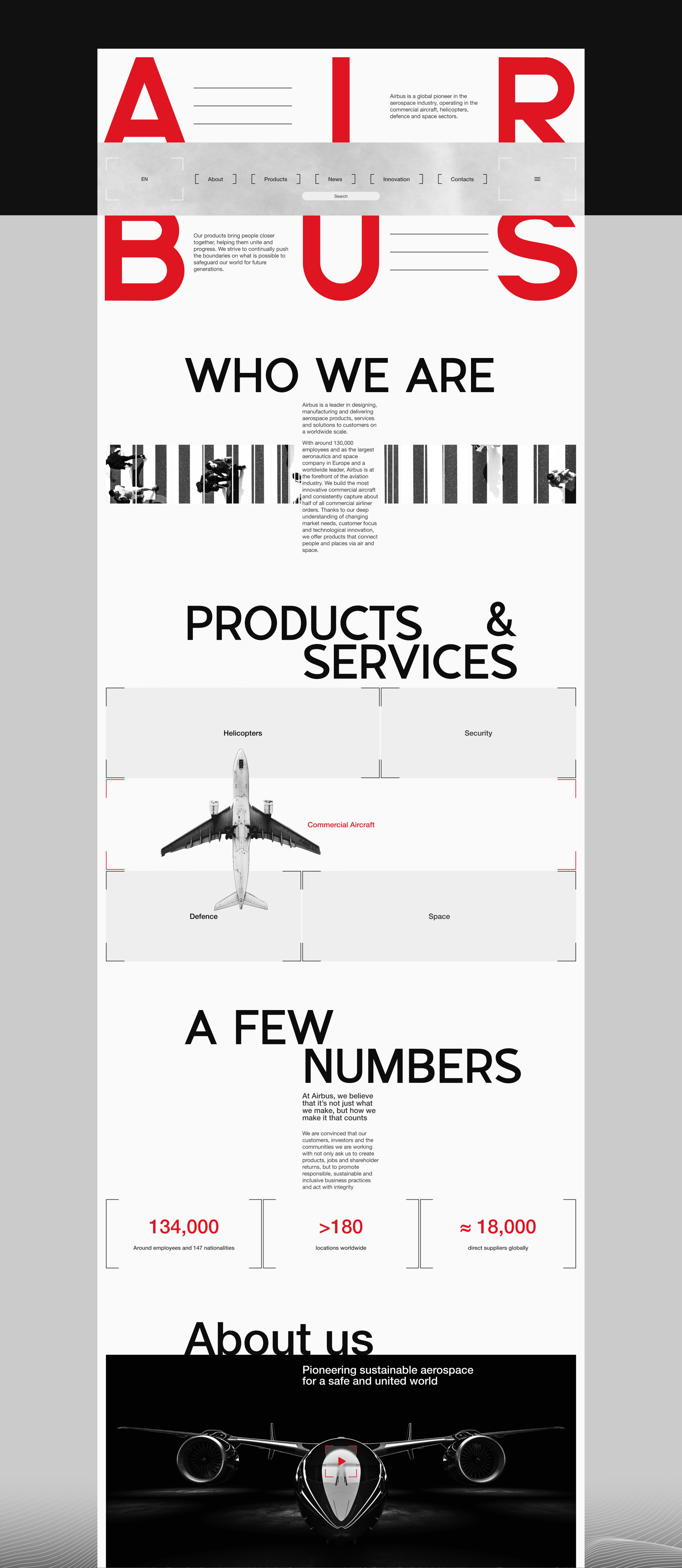 Airbus | Corporate website | Redesign — Изображение №3 — Интерфейсы на Dprofile