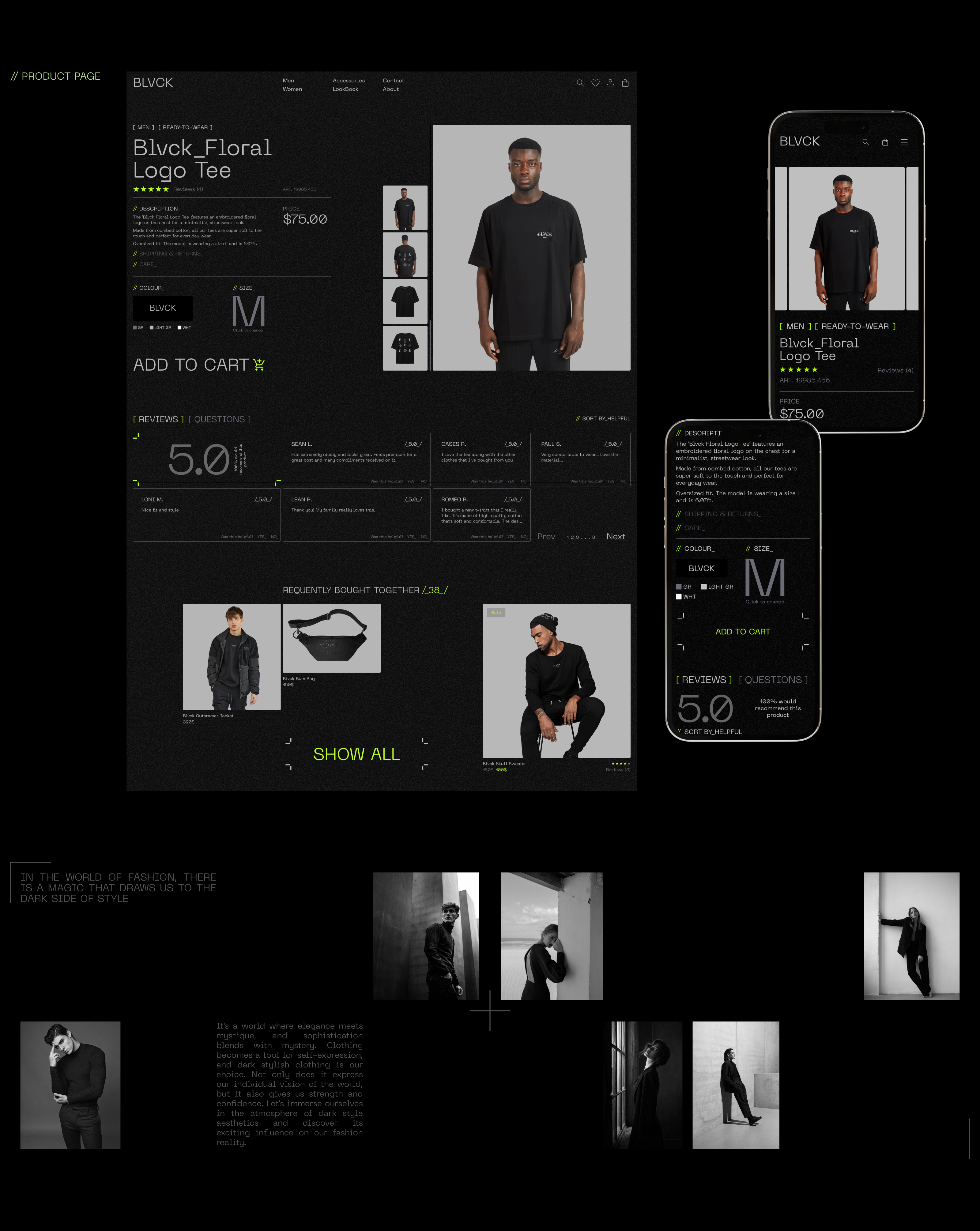 BLVCK // E-Commerce — Изображение №8 — Интерфейсы, Брендинг на Dprofile