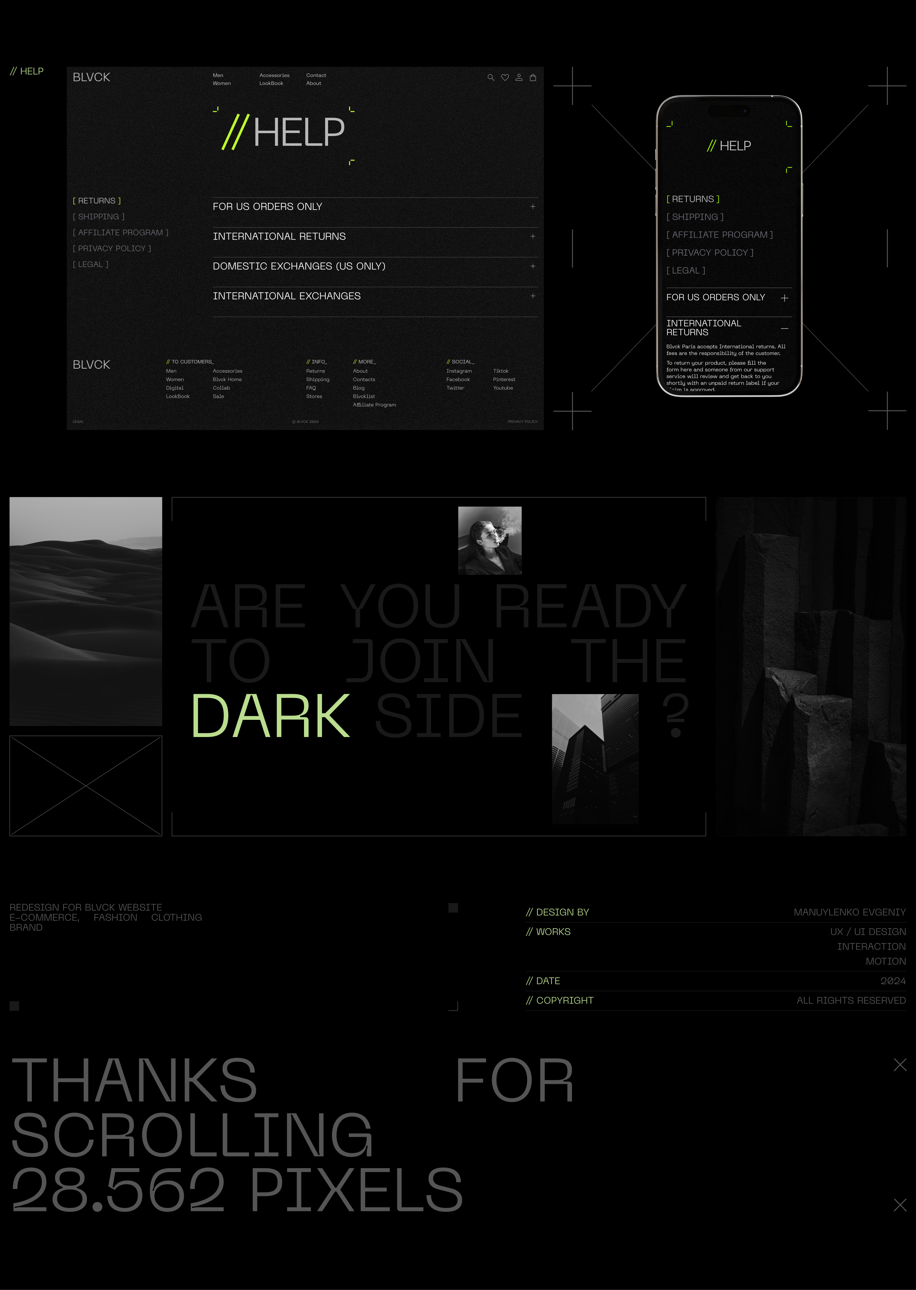 BLVCK // E-Commerce — Изображение №14 — Интерфейсы, Брендинг на Dprofile