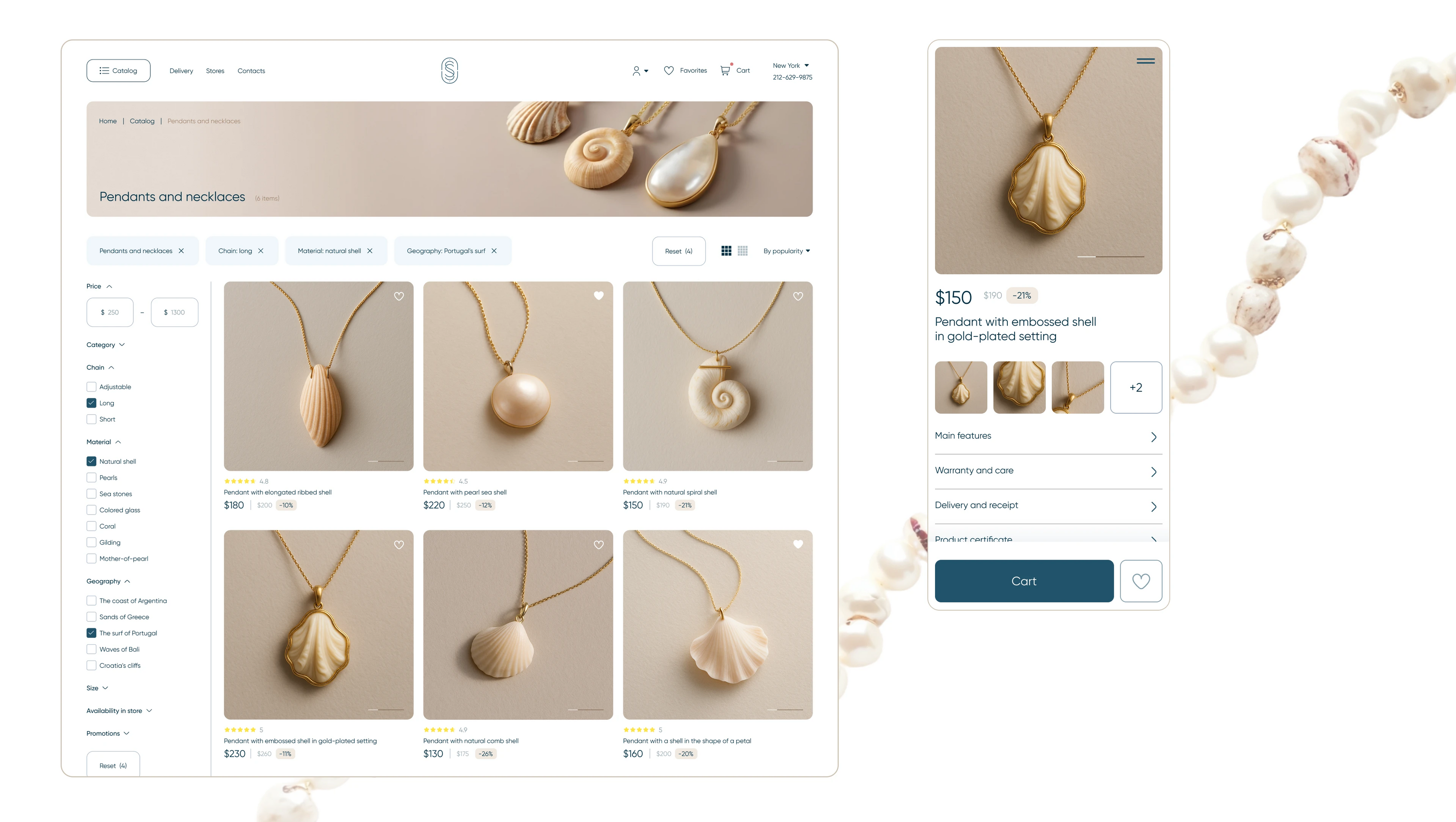 Jewelry E-Commerce UI/UX Design — Изображение №16 — Интерфейсы на Dprofile