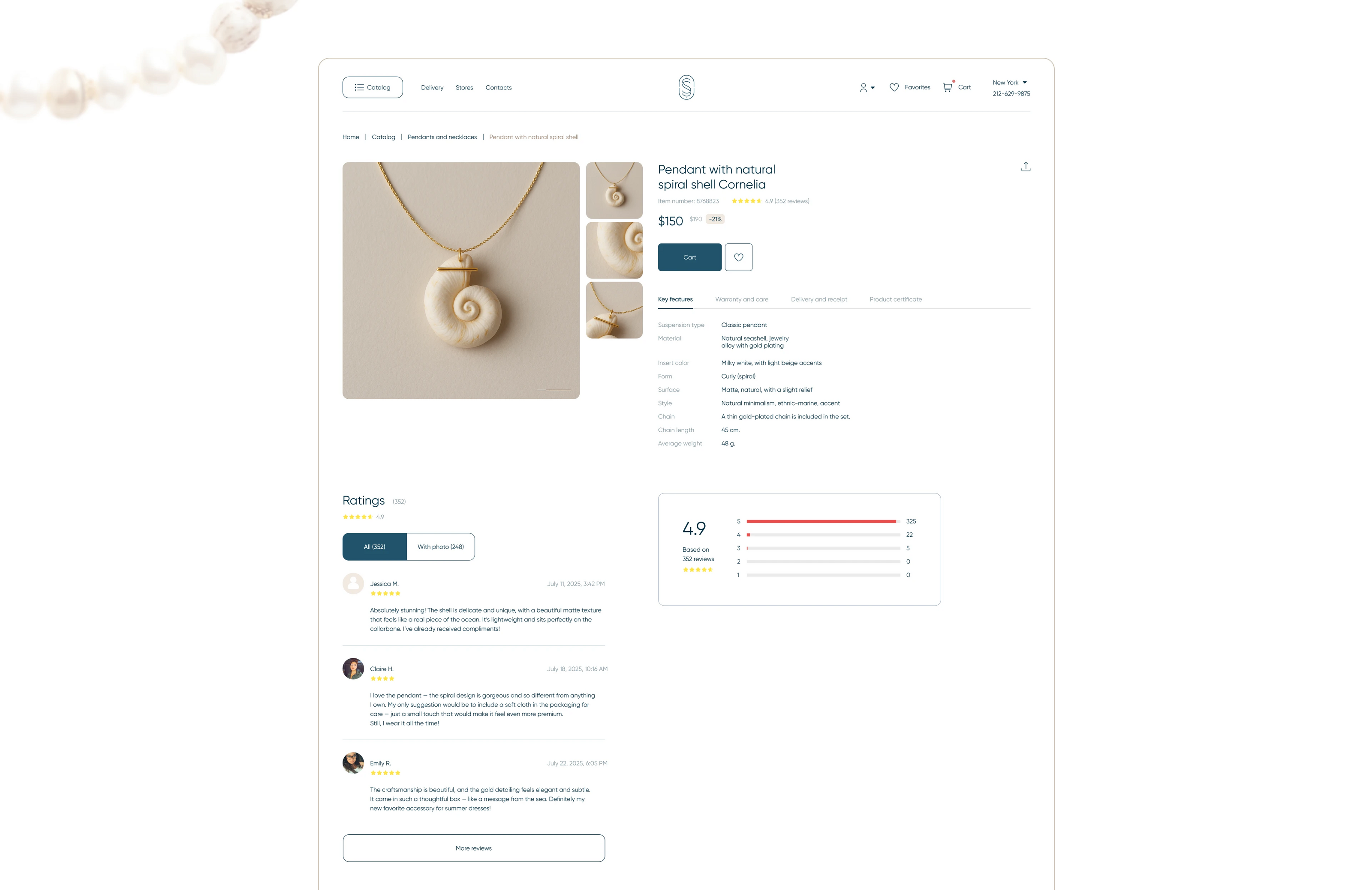 Jewelry E-Commerce UI/UX Design — Изображение №17 — Интерфейсы на Dprofile
