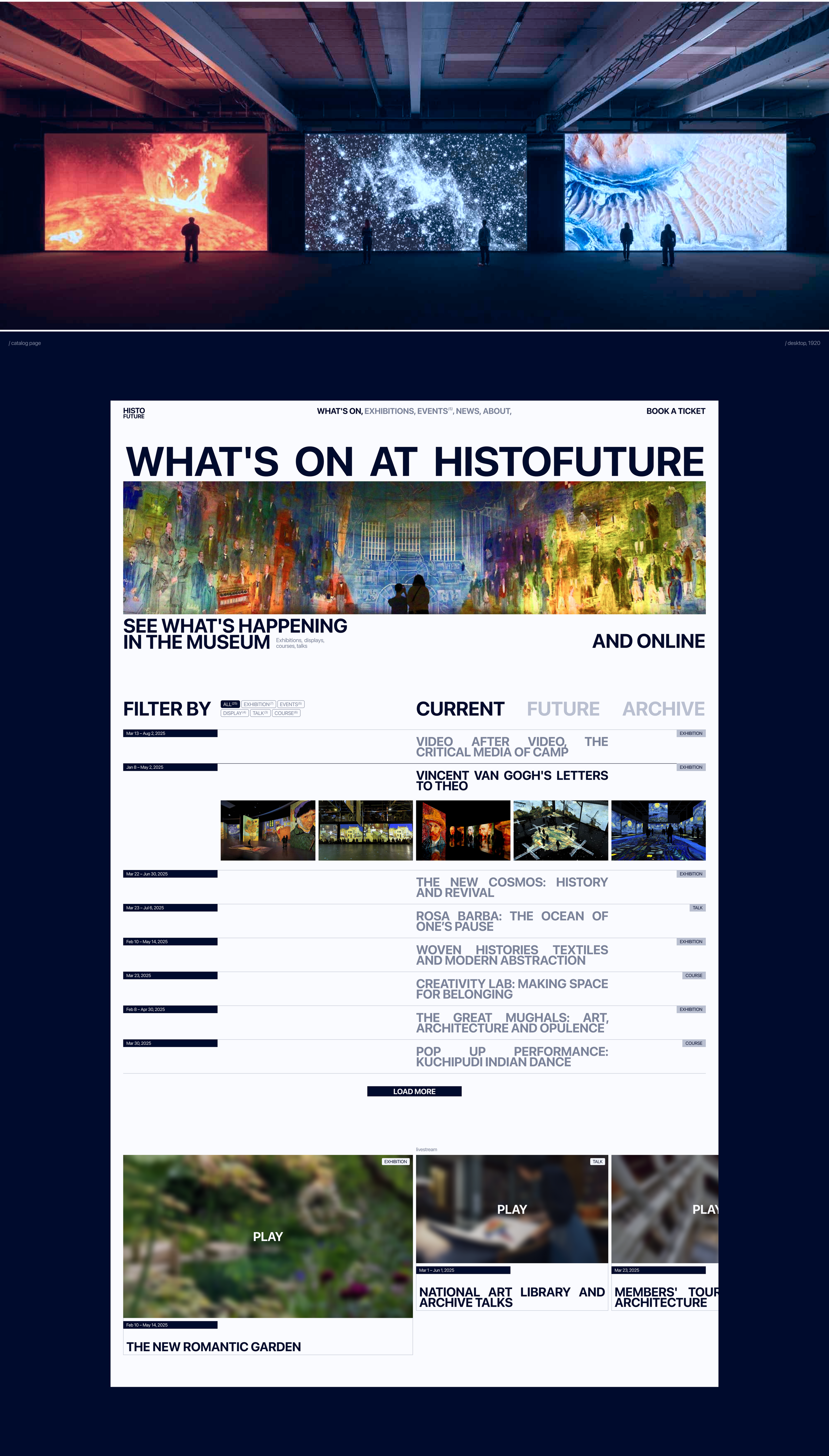Museum HISTOFUTURE / Conceptual website — Изображение №3 — Интерфейсы на Dprofile