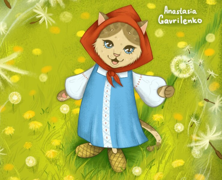 Маруся и Одуванчики - детская книжная иллюстрация на Dprofile