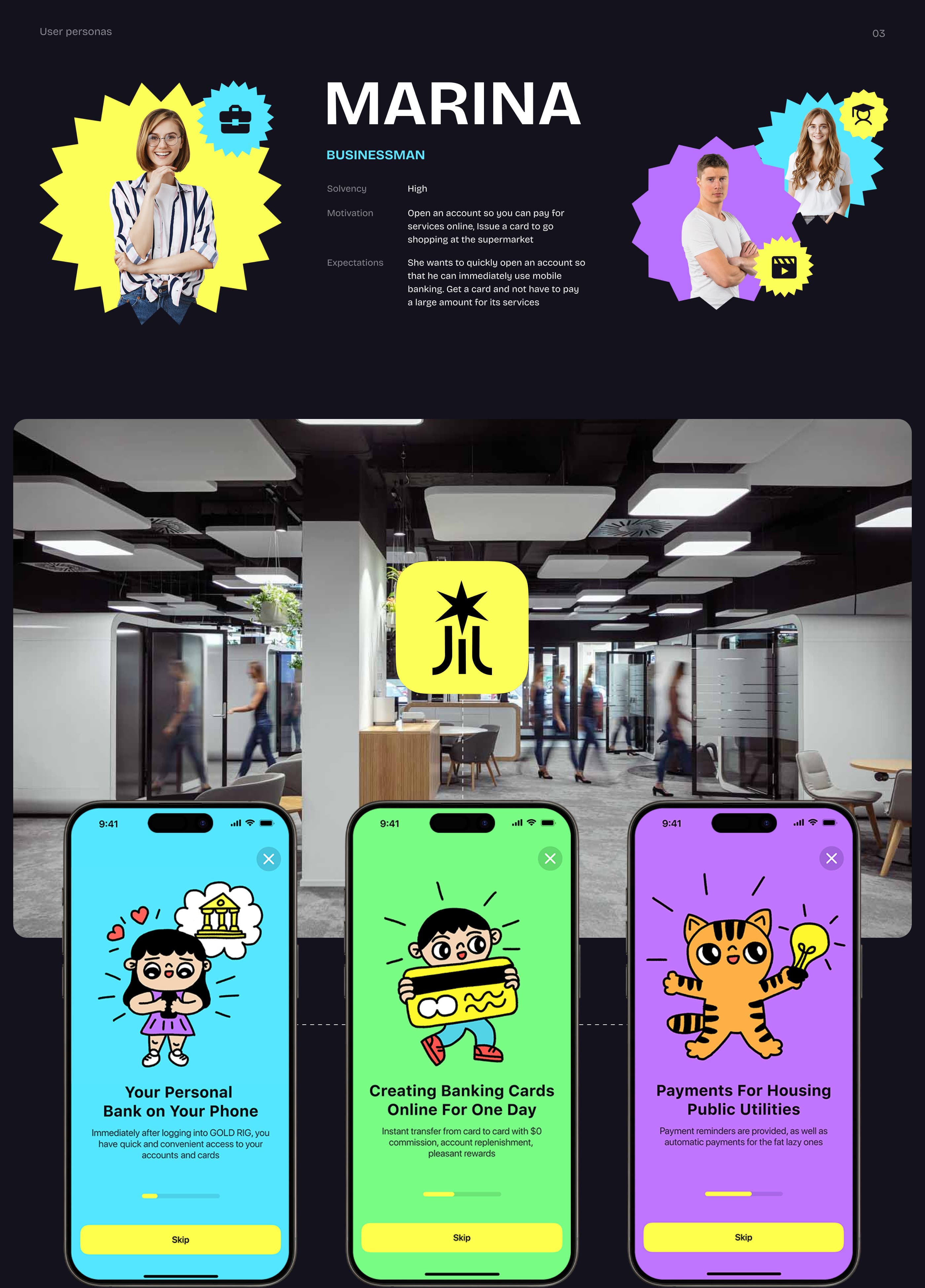 Gold Rig | Banking App | UX/UI Design — Изображение №2 — Иллюстрация, Интерфейсы на Dprofile