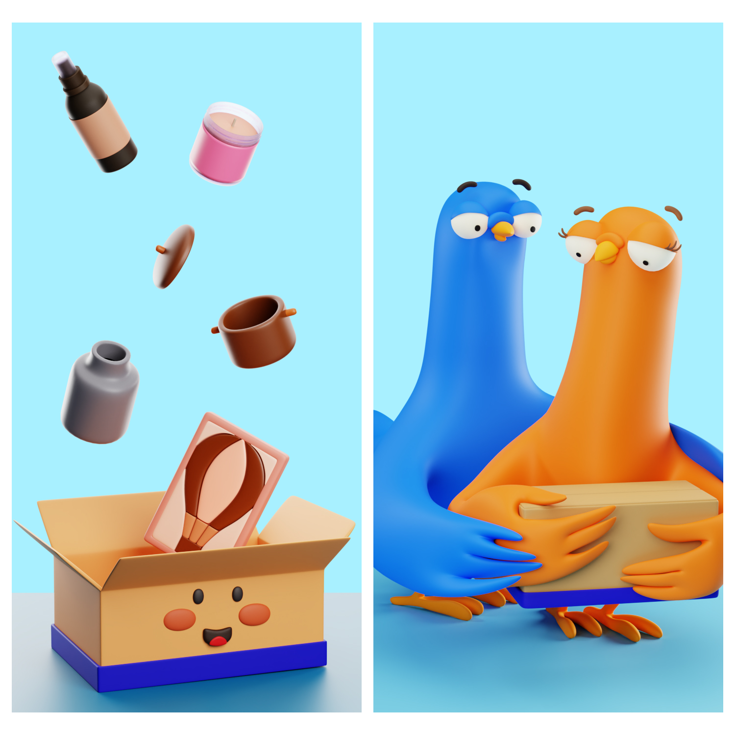 3D иллюстрации для Почты России — Изображение №19 — Брендинг, 3D на Dprofile