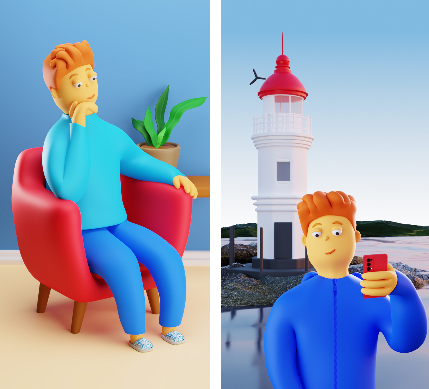 3D иллюстрации для Почты России — Изображение №20 — Брендинг, 3D на Dprofile