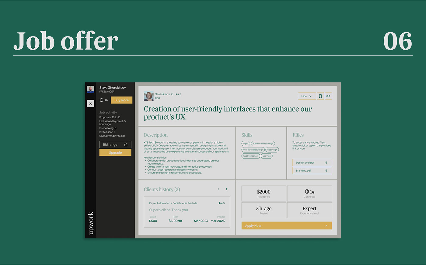 Upwork | Redesign — Изображение №7 — Интерфейсы, 3D на Dprofile