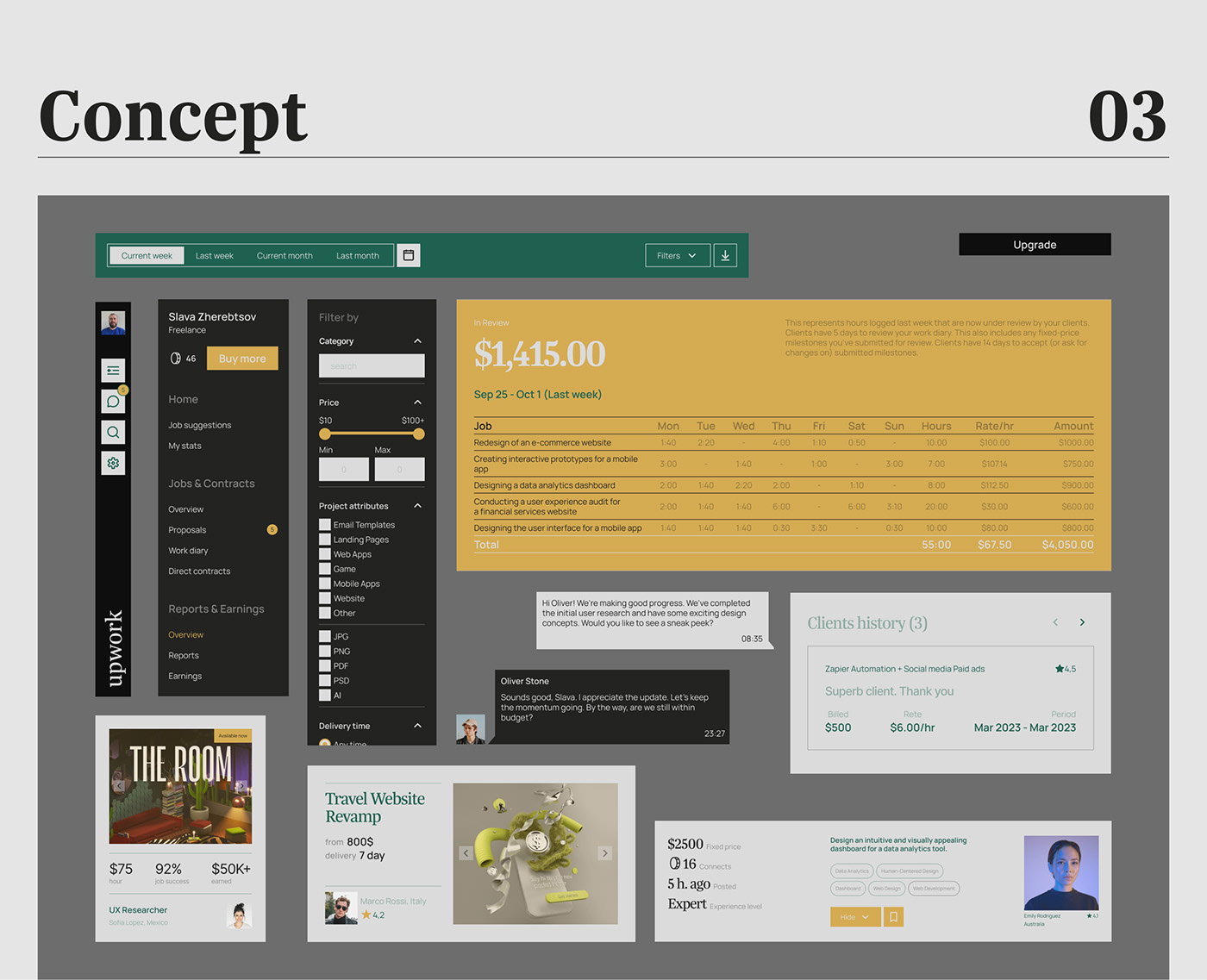 Upwork | Redesign — Изображение №4 — Интерфейсы, 3D на Dprofile