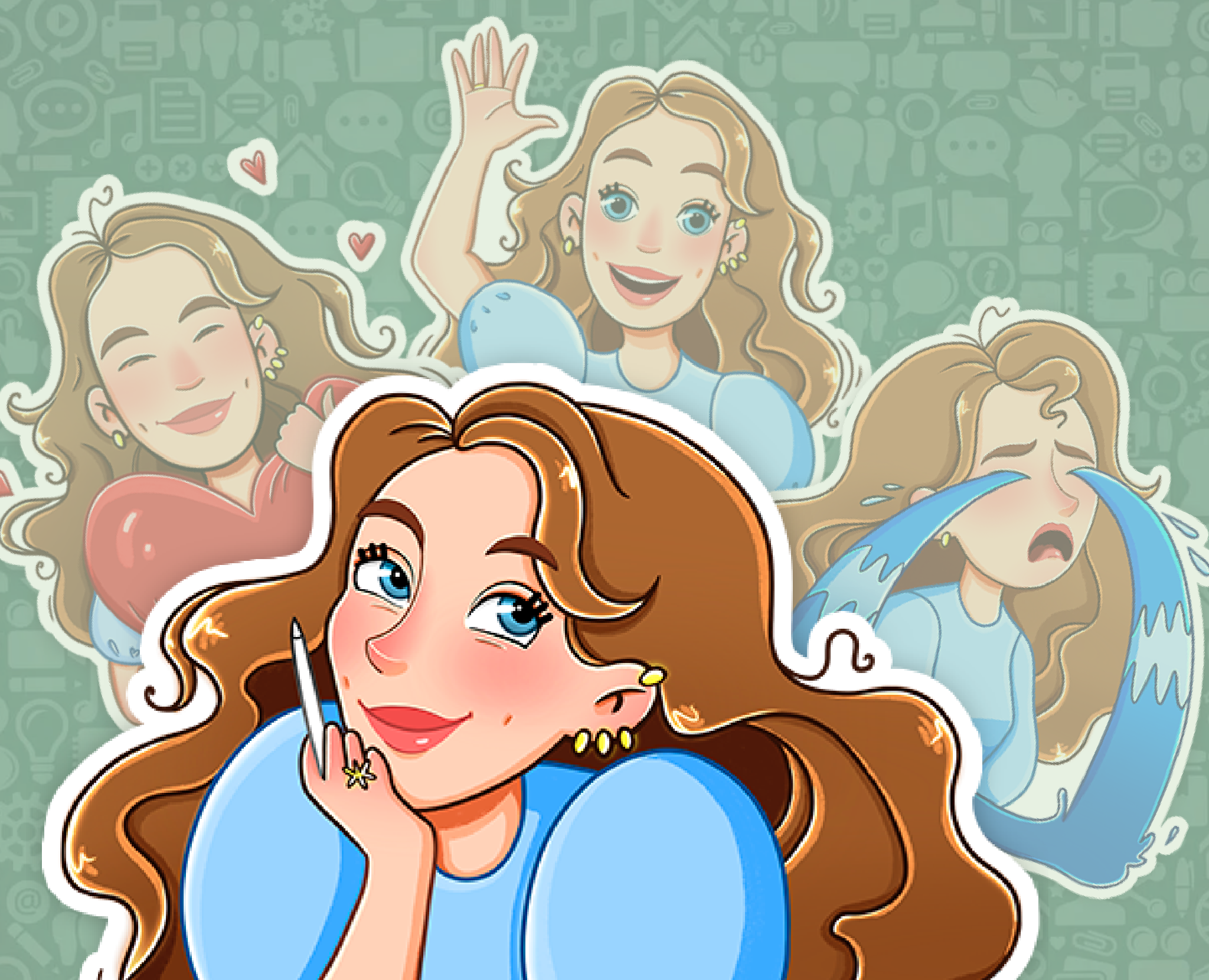 Стикеры для телеграма — Брендинг, Иллюстрация на Dprofile