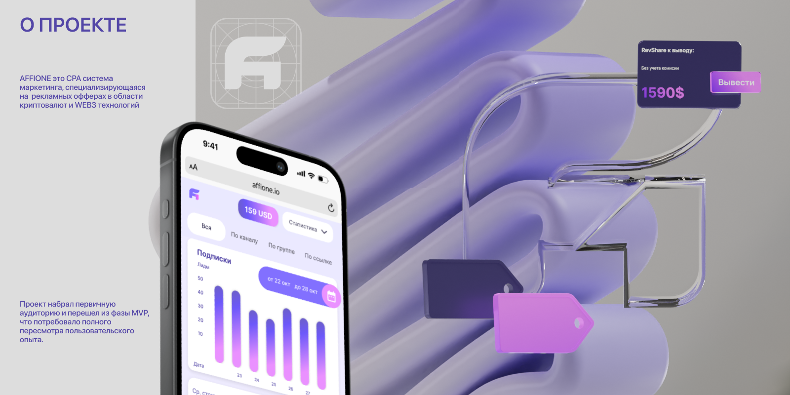 Дизайн партнерской СРА сети Affione — Изображение №3 — Интерфейсы, 3D на Dprofile