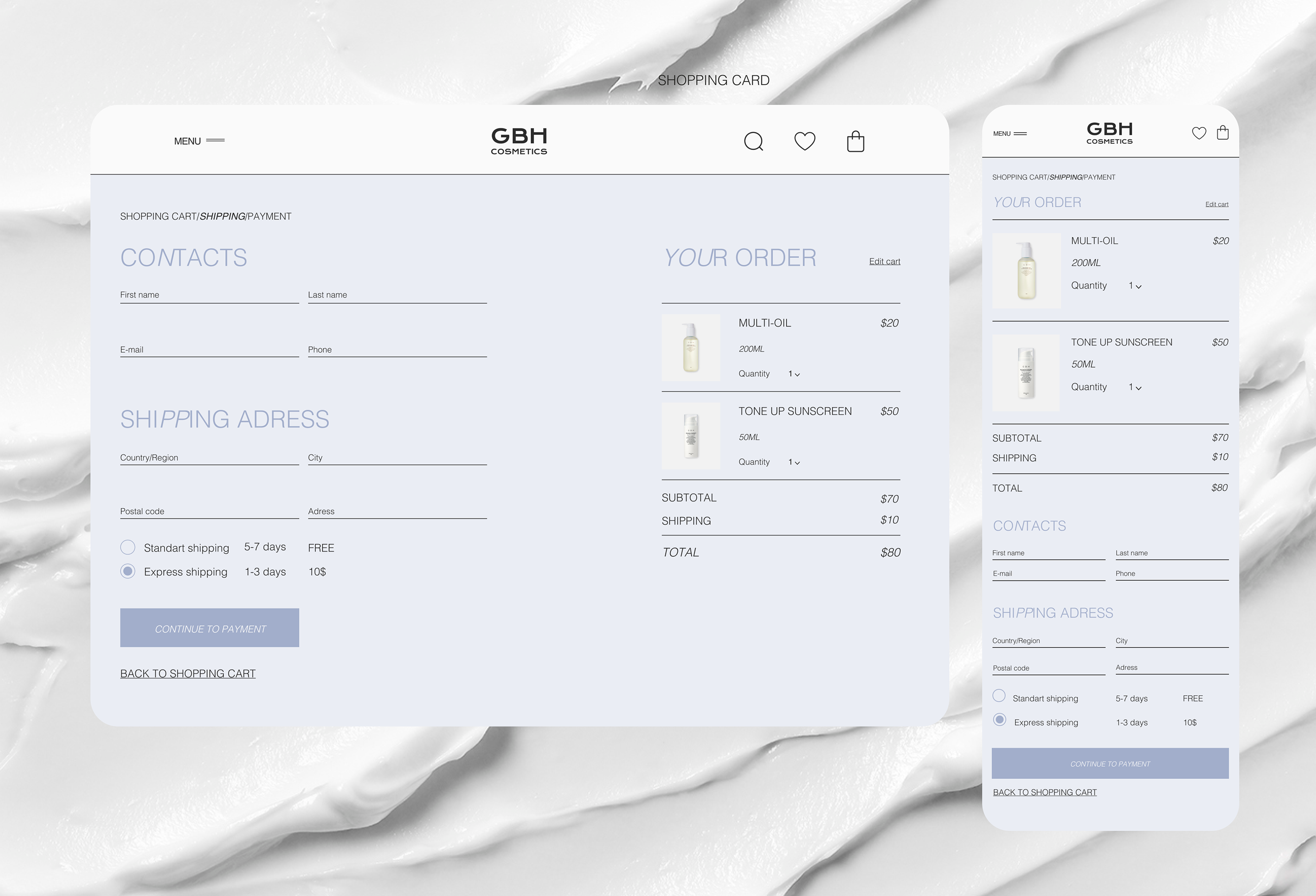 E-commerce| GBH cosmetics — Изображение №9 — Интерфейсы, Брендинг на Dprofile