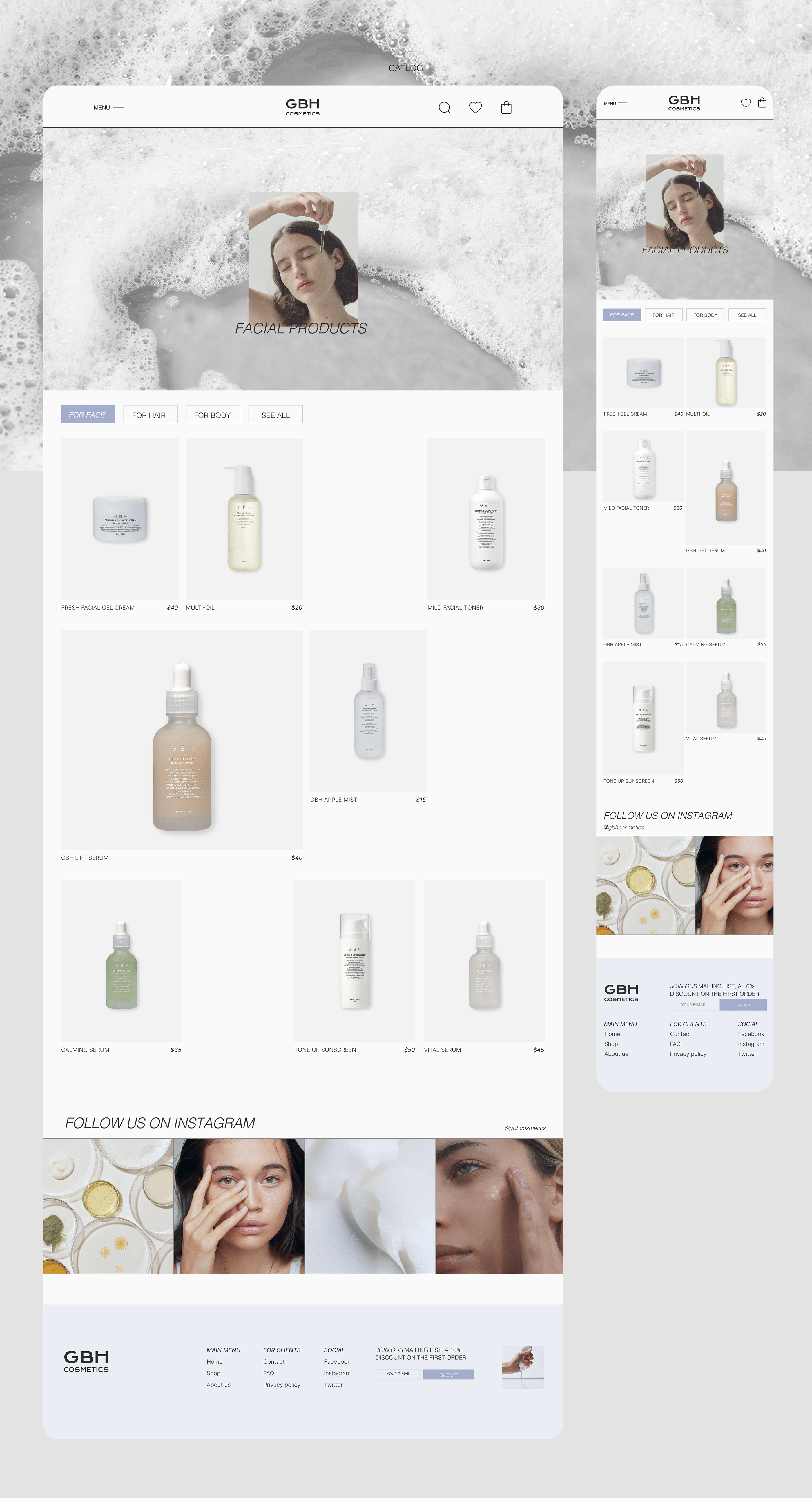 E-commerce| GBH cosmetics — Изображение №6 — Интерфейсы, Брендинг на Dprofile