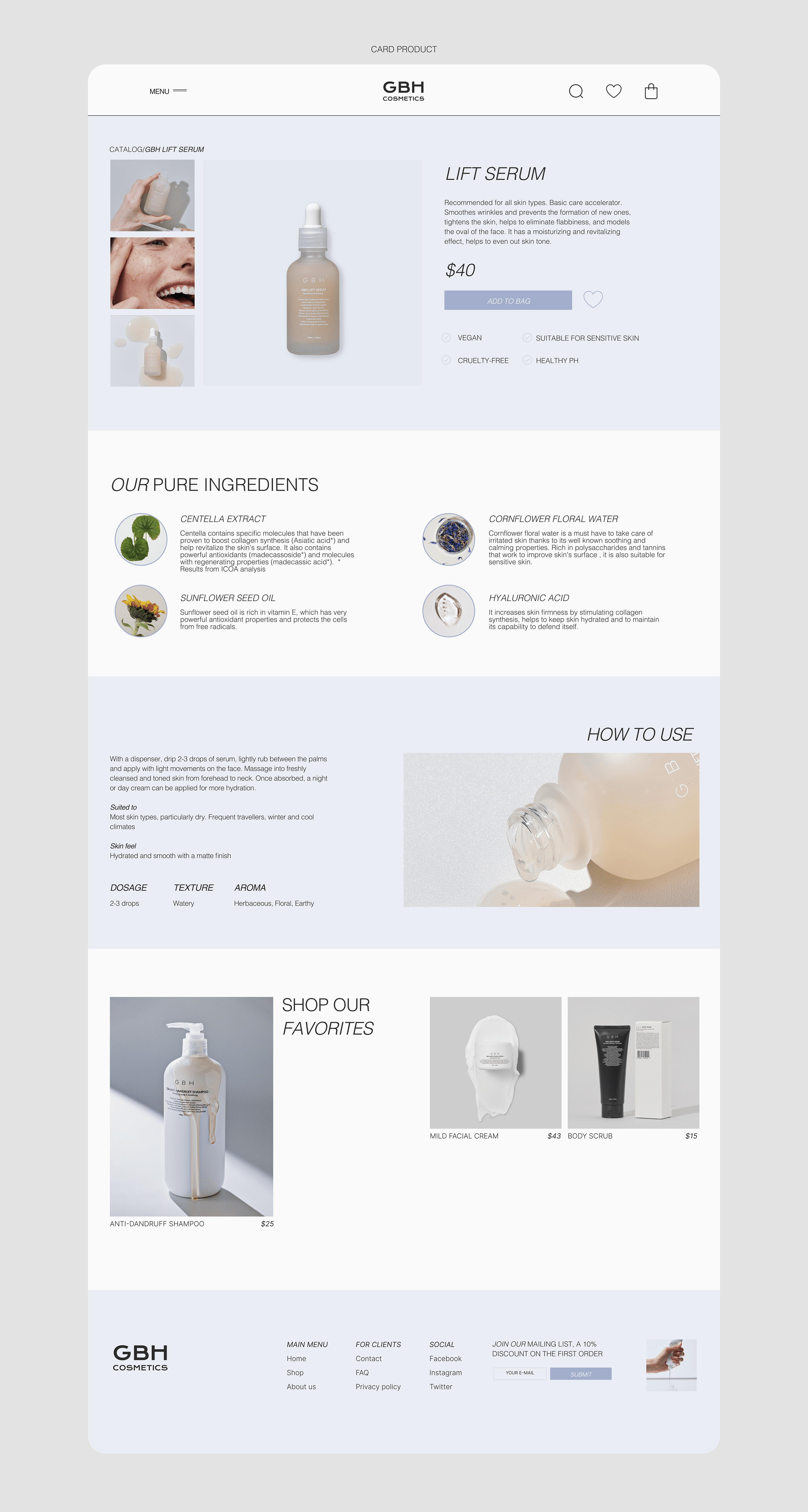 E-commerce| GBH cosmetics — Изображение №8 — Интерфейсы, Брендинг на Dprofile
