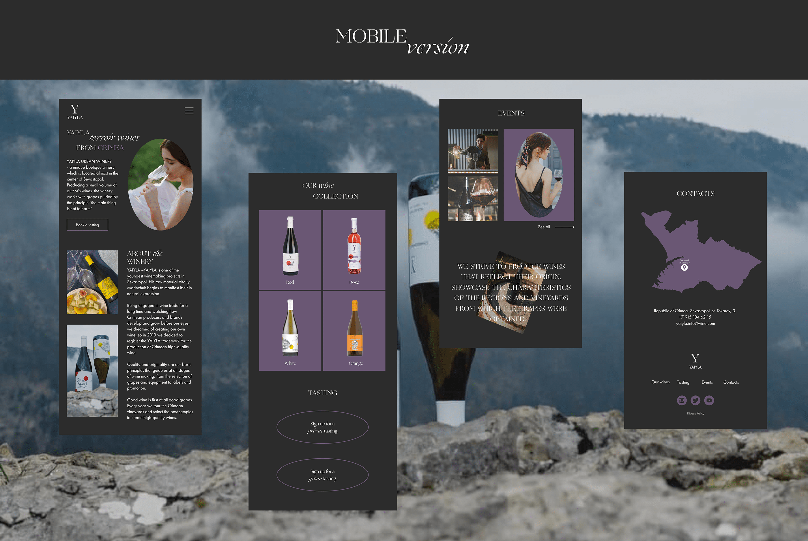 E-commerce| Yaiyla wine — Изображение №7 — Интерфейсы, Брендинг, Графика на Dprofile