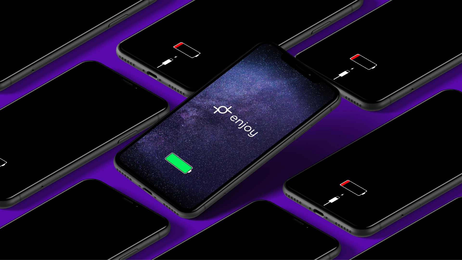 enjoy аренда powerbank'ов — Изображение №1 — Брендинг, Графика на Dprofile