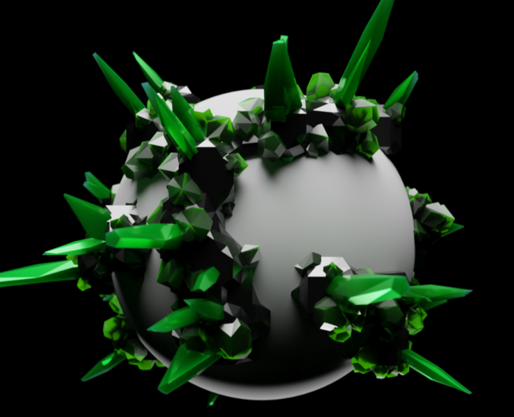 Бесплатный генератор/Free crystal-scattered — 3D, Анимация на Dprofile