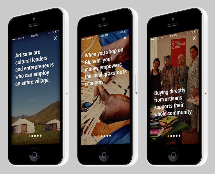 GlobeIn app 1.0 (2015) — Интерфейсы на Dprofile