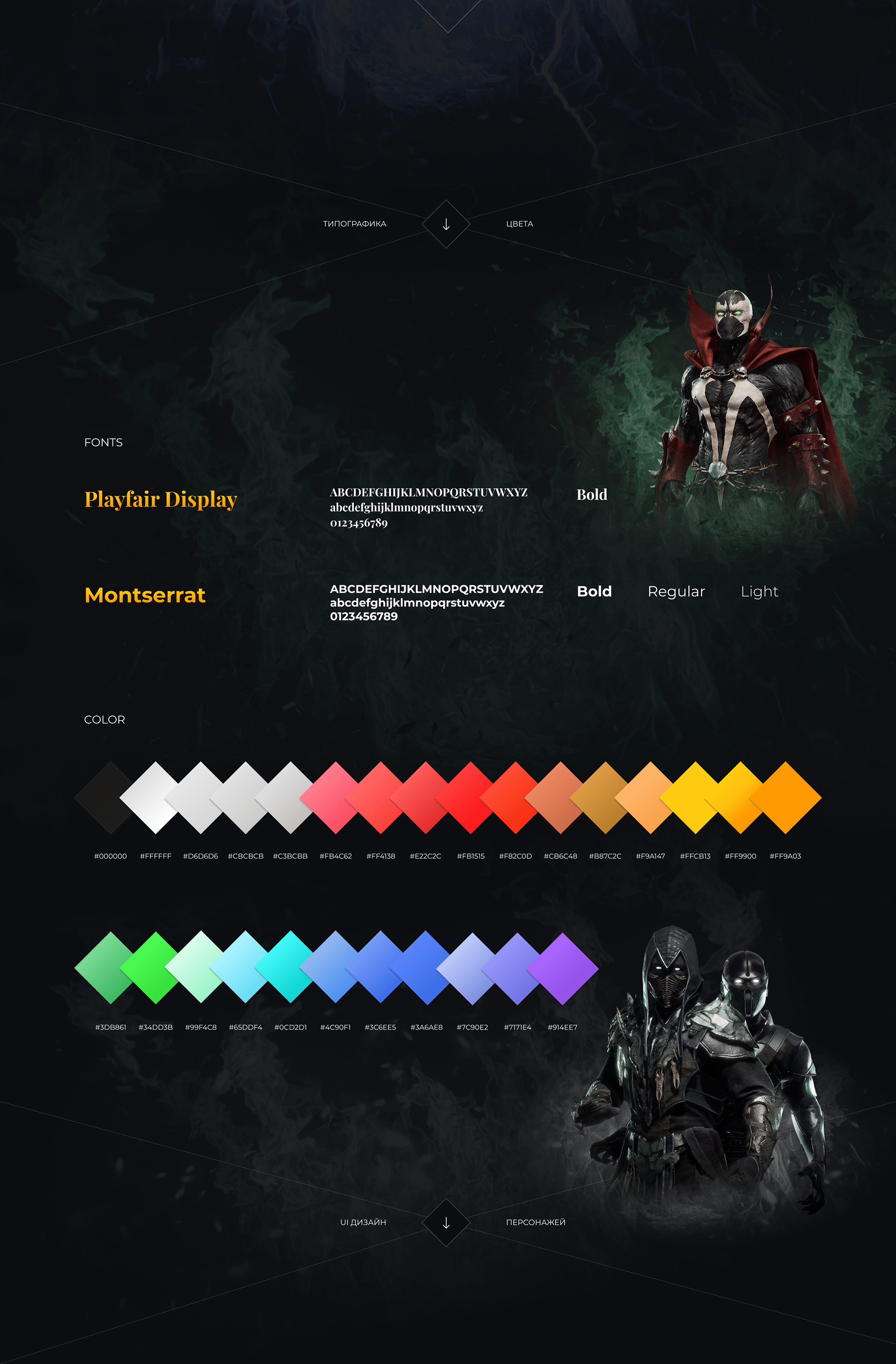 MORTAL KOMBAT 11 / CONCEPT UI/UX DESIGN — Изображение №4 — Интерфейсы, Графика на Dprofile