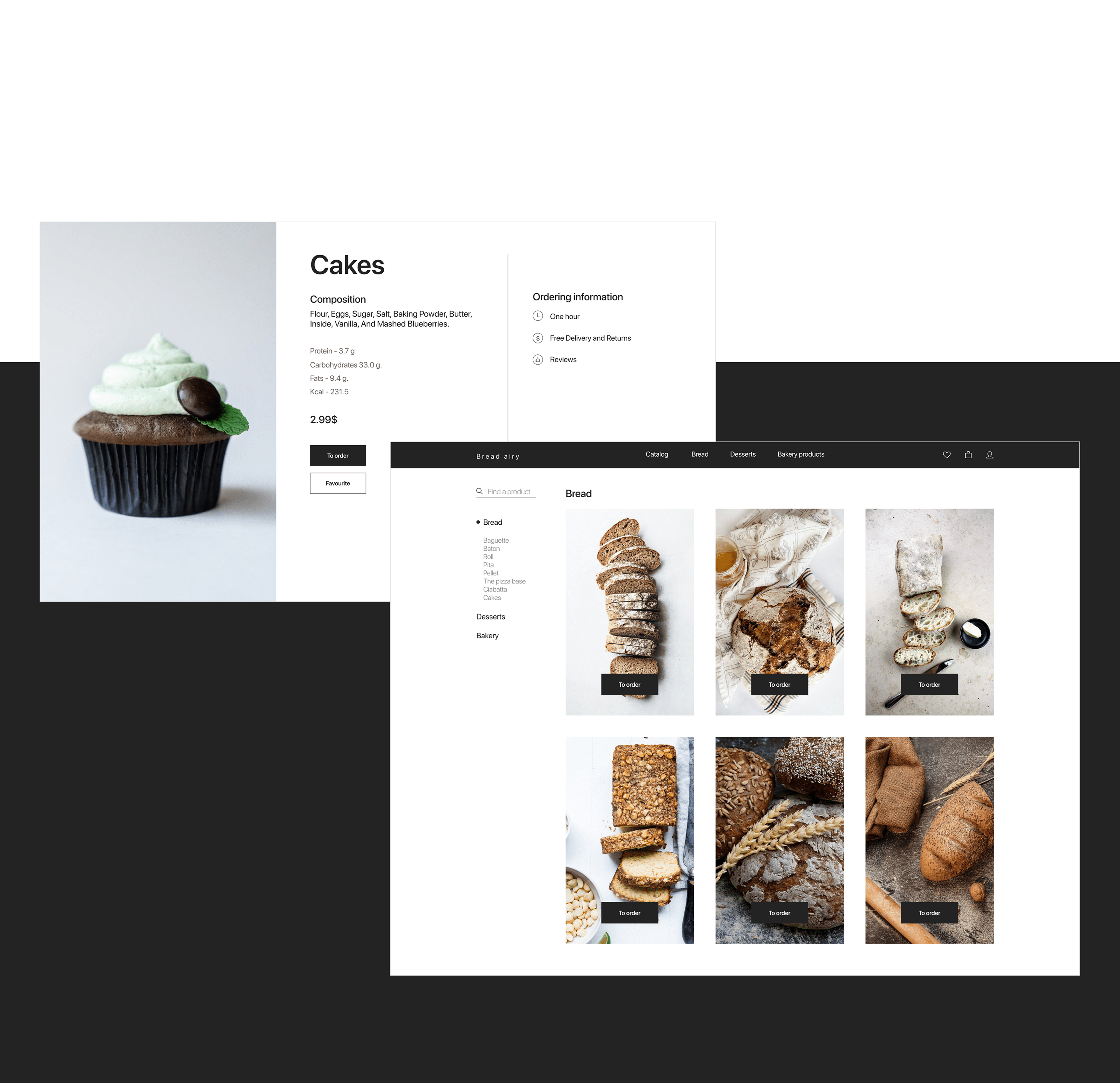 Crispy bread - minimal - web — Изображение №8 — Брендинг, Интерфейсы на Dprofile